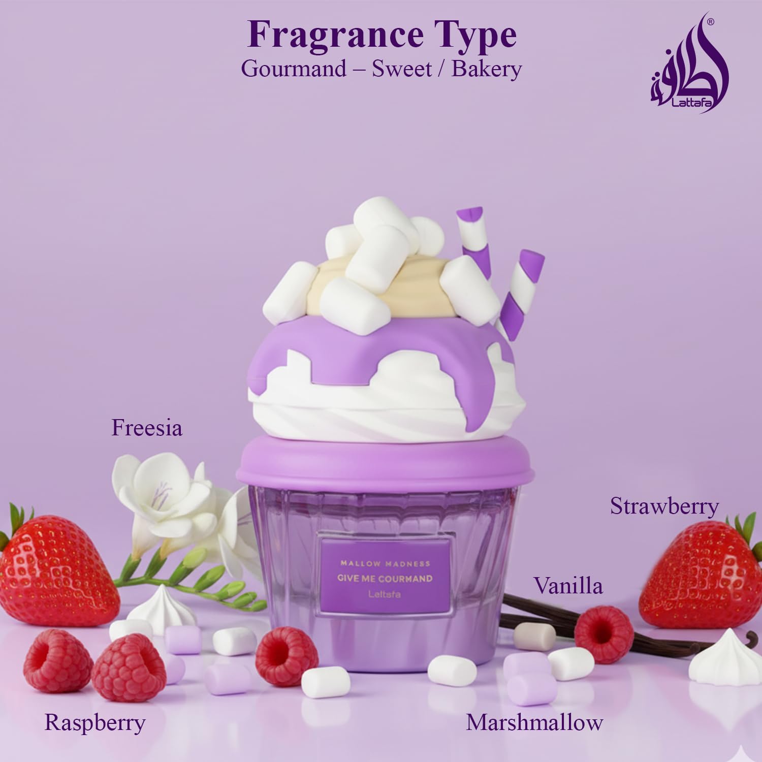 LATTAFA GIVE ME GOURMAND MALLOW MADNESS(U)EDP SP 2.53oz