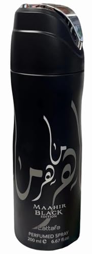 [Deodorant] Lattafa Maahir Black Edition Spicy Leathery Woody Amber Perfumed Deodorant for - Thumbnail 2