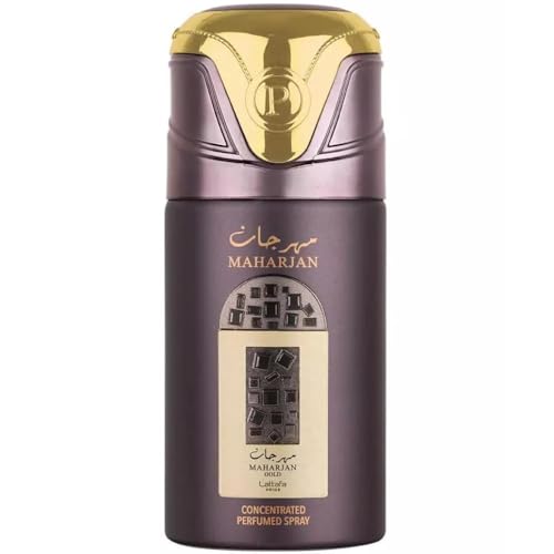 [Deodorant] Lattafa Maharjan Gold Concentrated Perfumed Deodorant Unisex 6.6 oz - Thumbnail 2