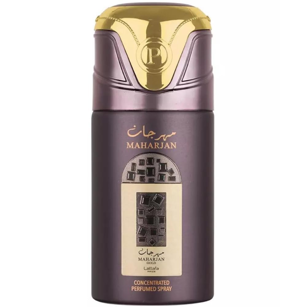 [Deodorant] Lattafa Maharjan Gold Concentrated Perfumed Deodorant Unisex 6.6 oz