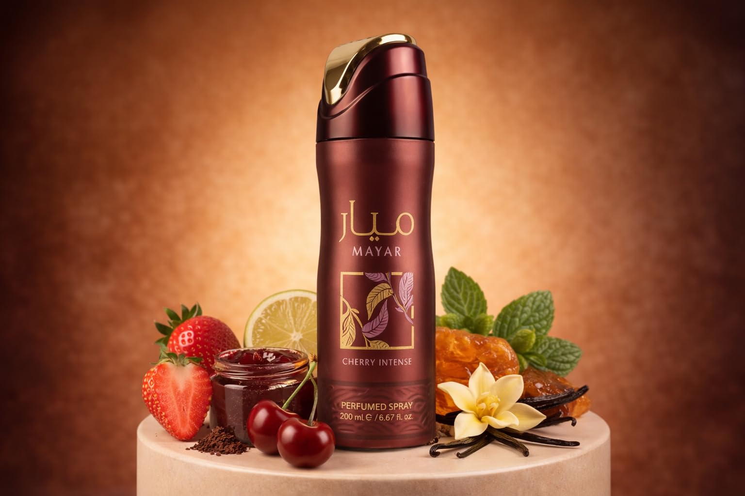[Body Mist] Lattafa Mayar Cherry Intense Perfumed Deodorant Fruity Sweet Cherry Vanilla - Thumbnail 2