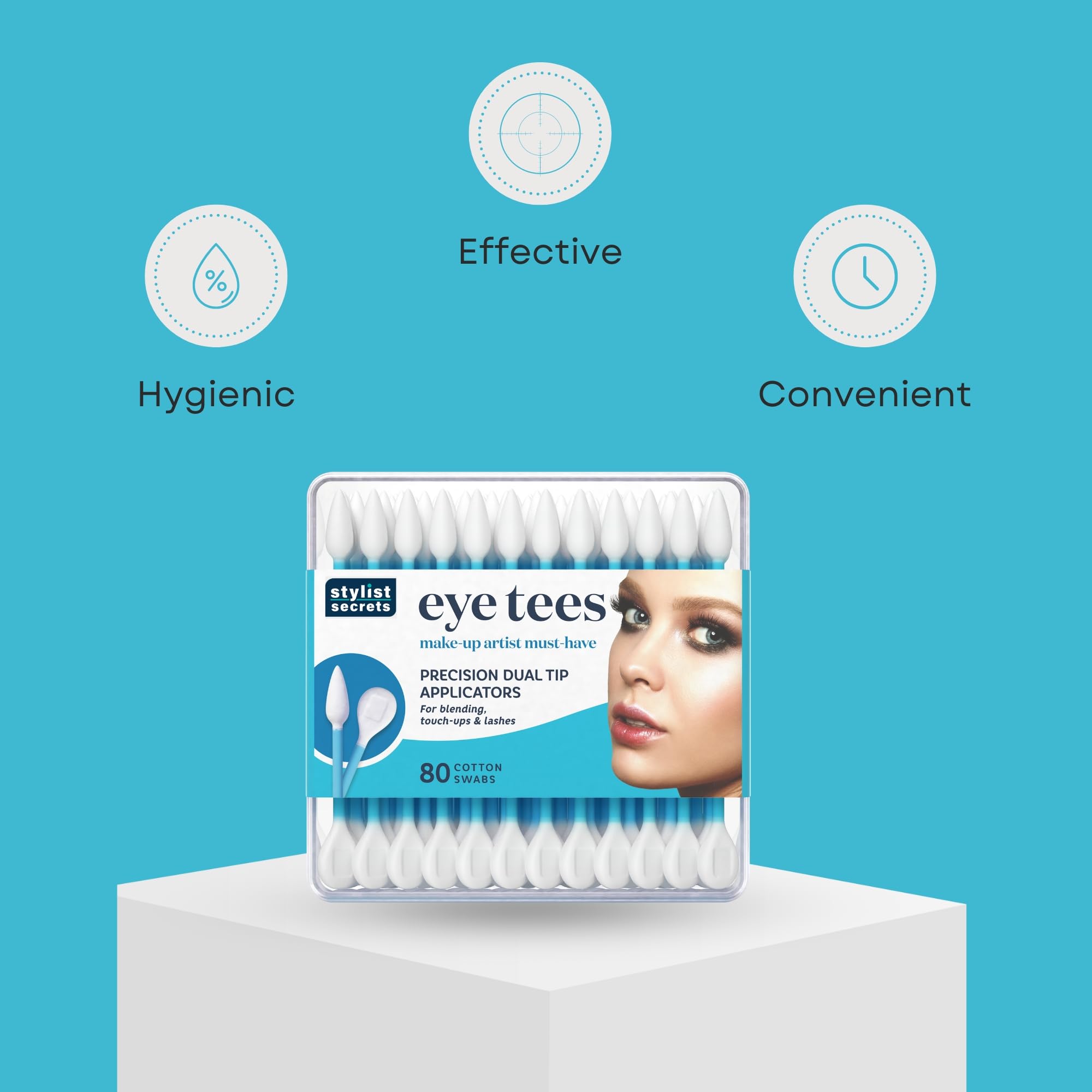 Fran Wilson Eye Tees Cotton Tips 80 Count Precision Makeup Applicator Double - Thumbnail 3