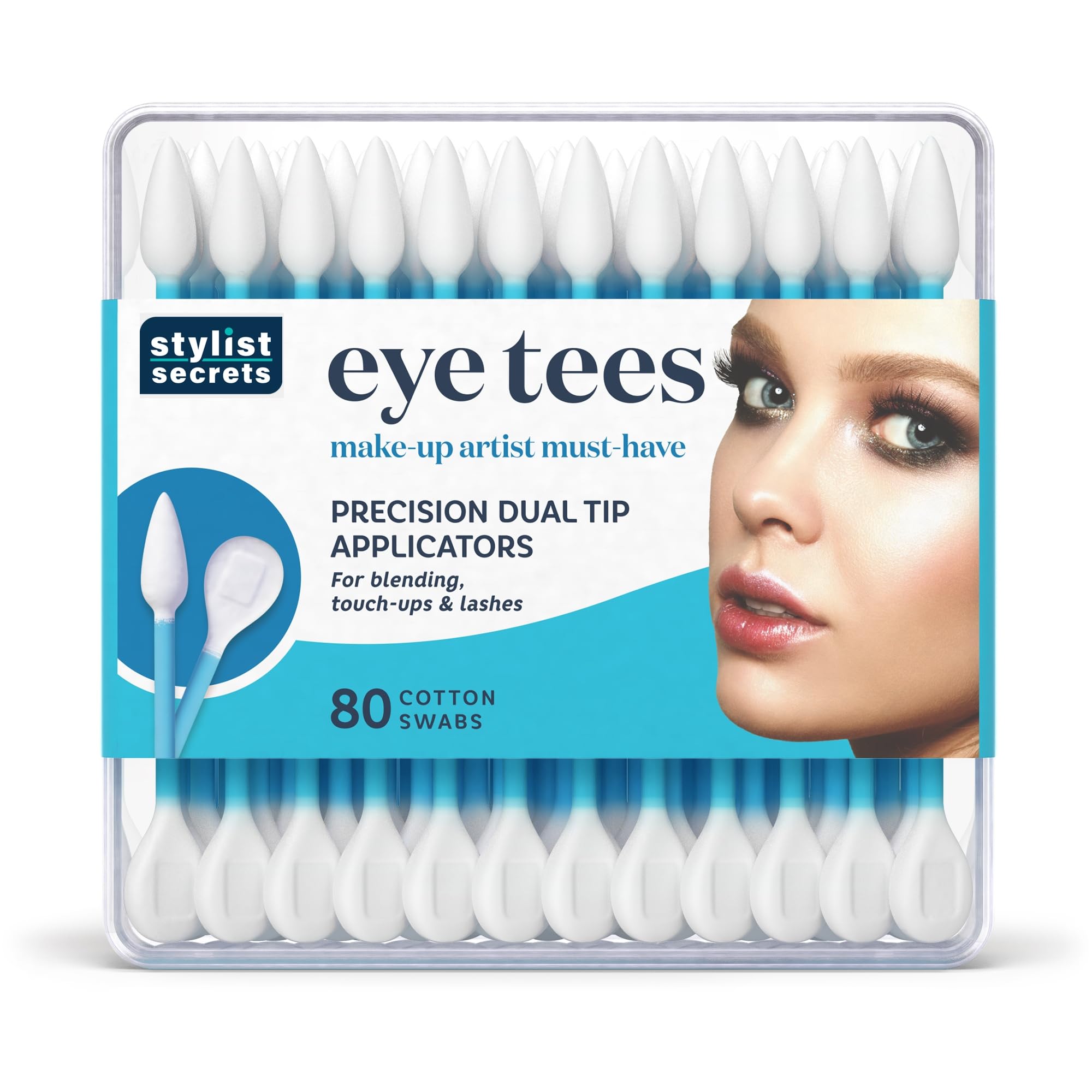 Fran Wilson Eye Tees Cotton Tips 80 Count Precision Makeup Applicator Double
