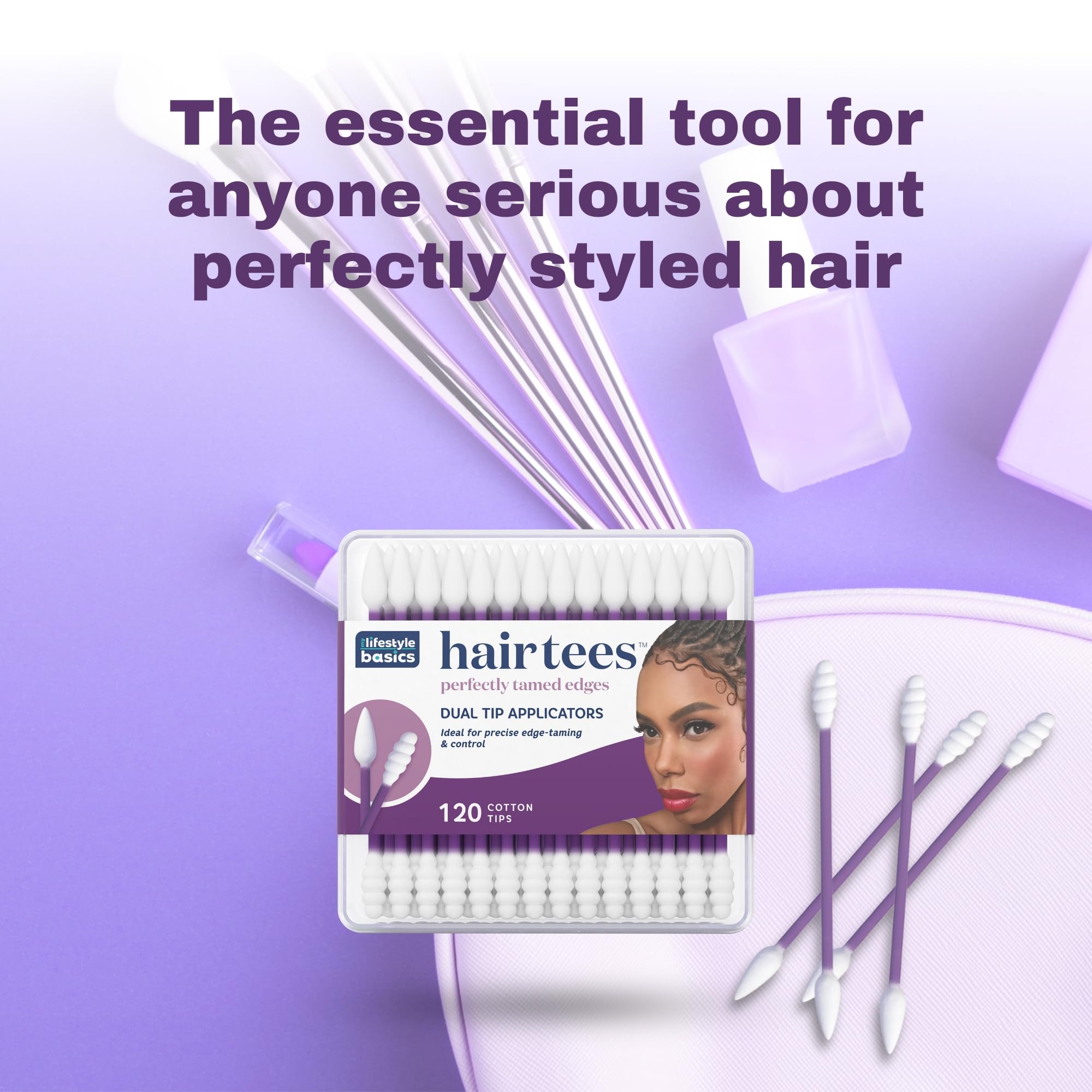 Stylist Secrets Classic Hair Tees Dual Tip Applicators Pointed and Rounded Swab - Thumbnail 3