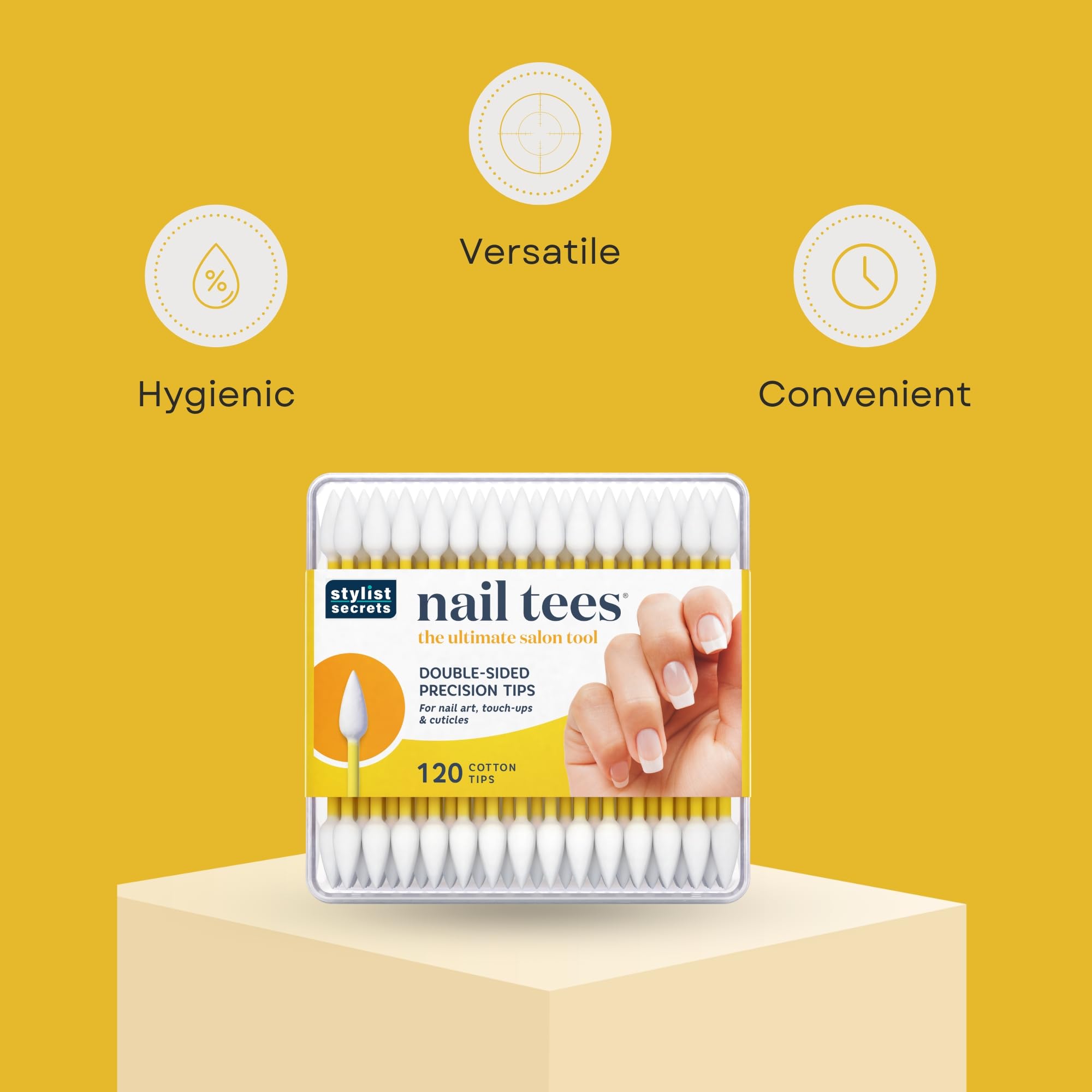 Fran Wilson Nail Tees Cotton Tips 120 Count the Ultimate Nail Tool Multi - Thumbnail 3