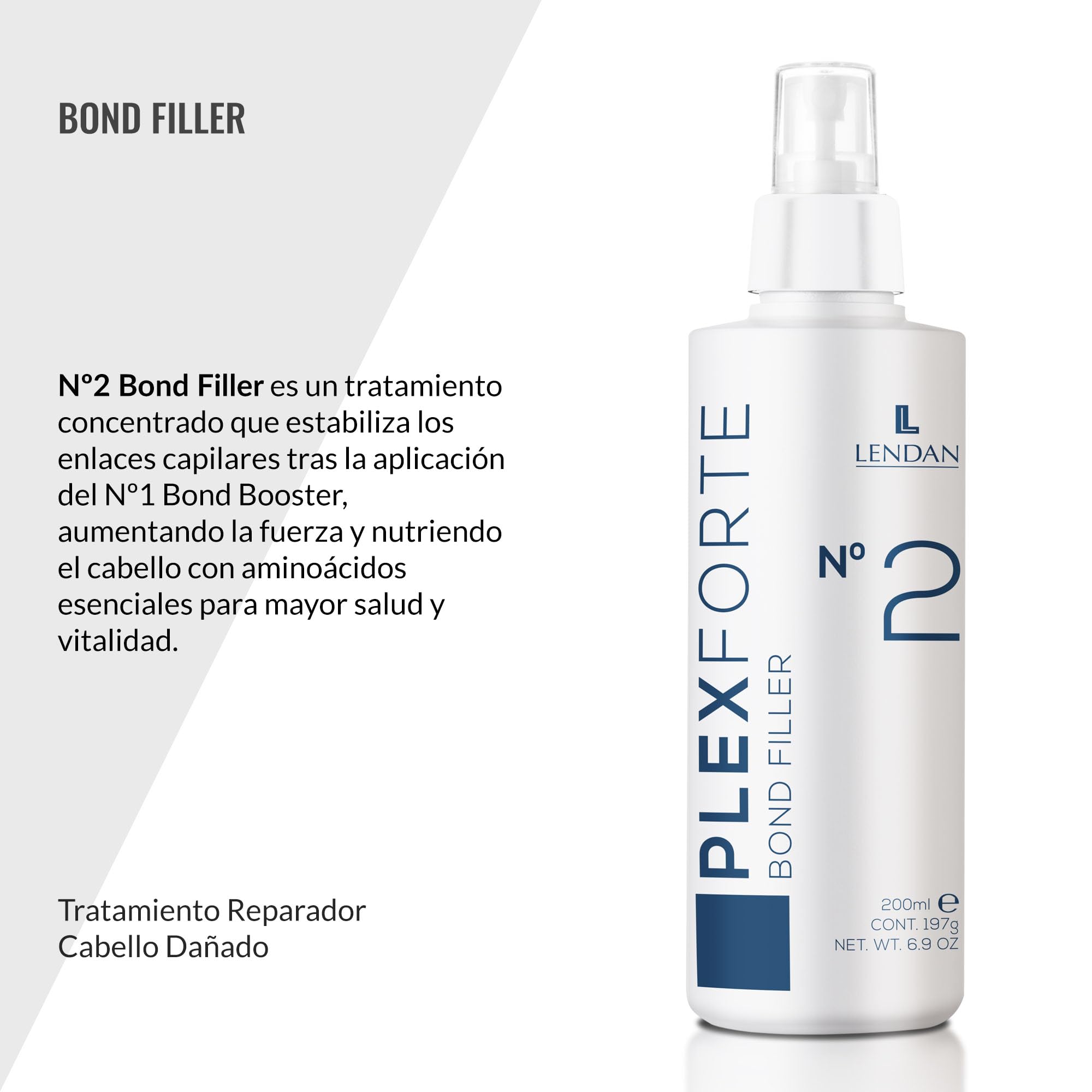 Lendan Damaged Hair Repair Treatment Plex Forte Nº2 Bond Filler Strengthens - Thumbnail 2