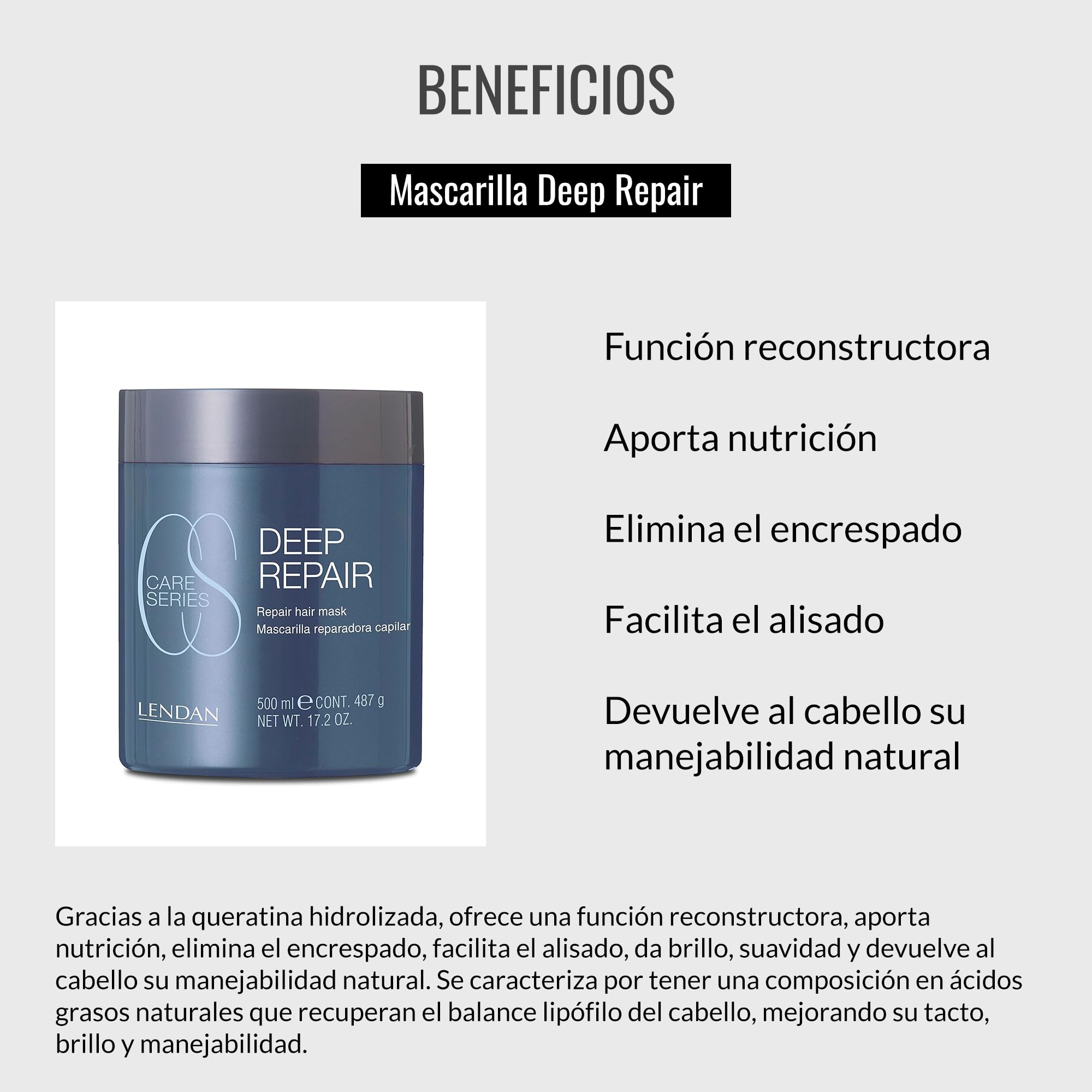 Lendan Repairing Hair Mask Deep Repair for Damaged Hair With Hydrolyzed Keratin - Thumbnail 3