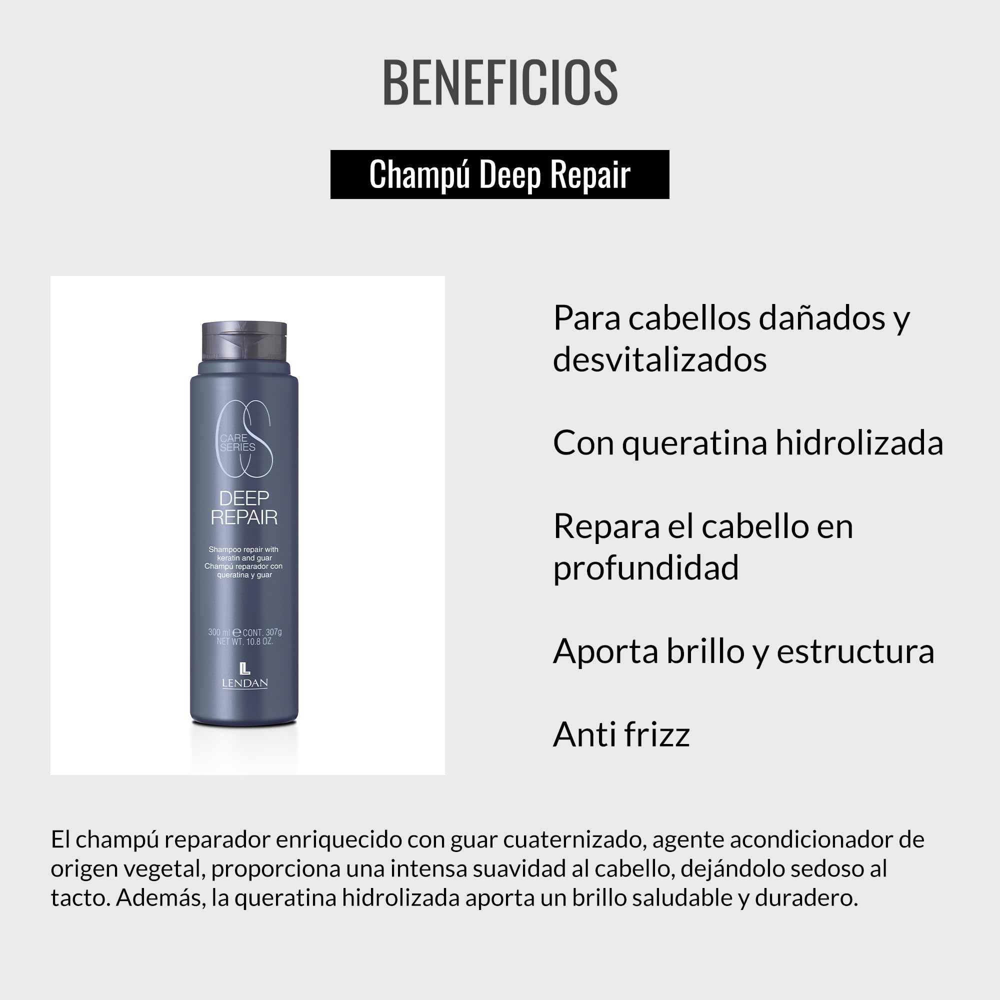 Lendan Repairing Shampoo Deep Repair for Damaged and Devitalized Hair With - Thumbnail 3