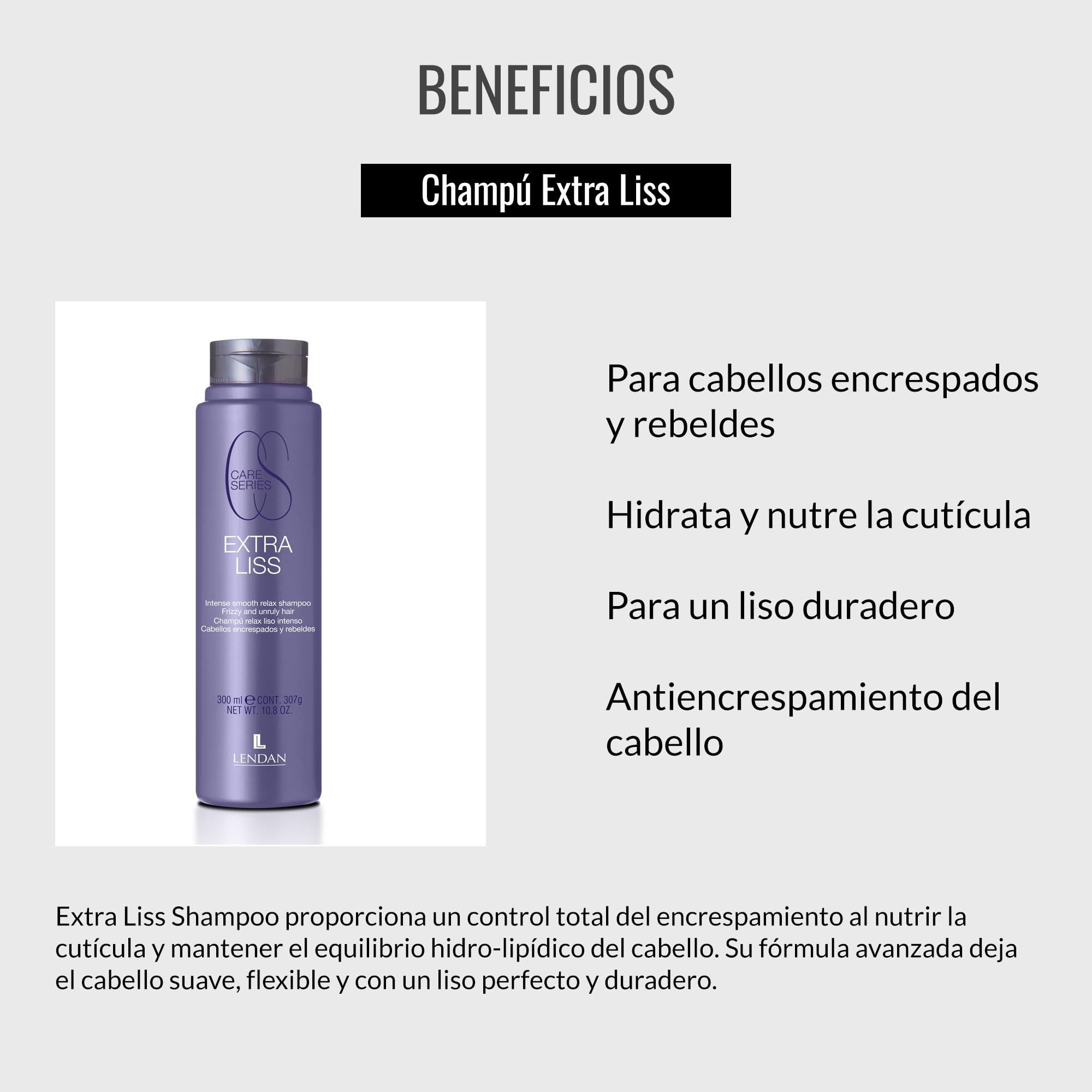 Lendan Straight Hair Shampoo Extra Liss Shampoo for Frizzy and Unruly Hair - Thumbnail 3