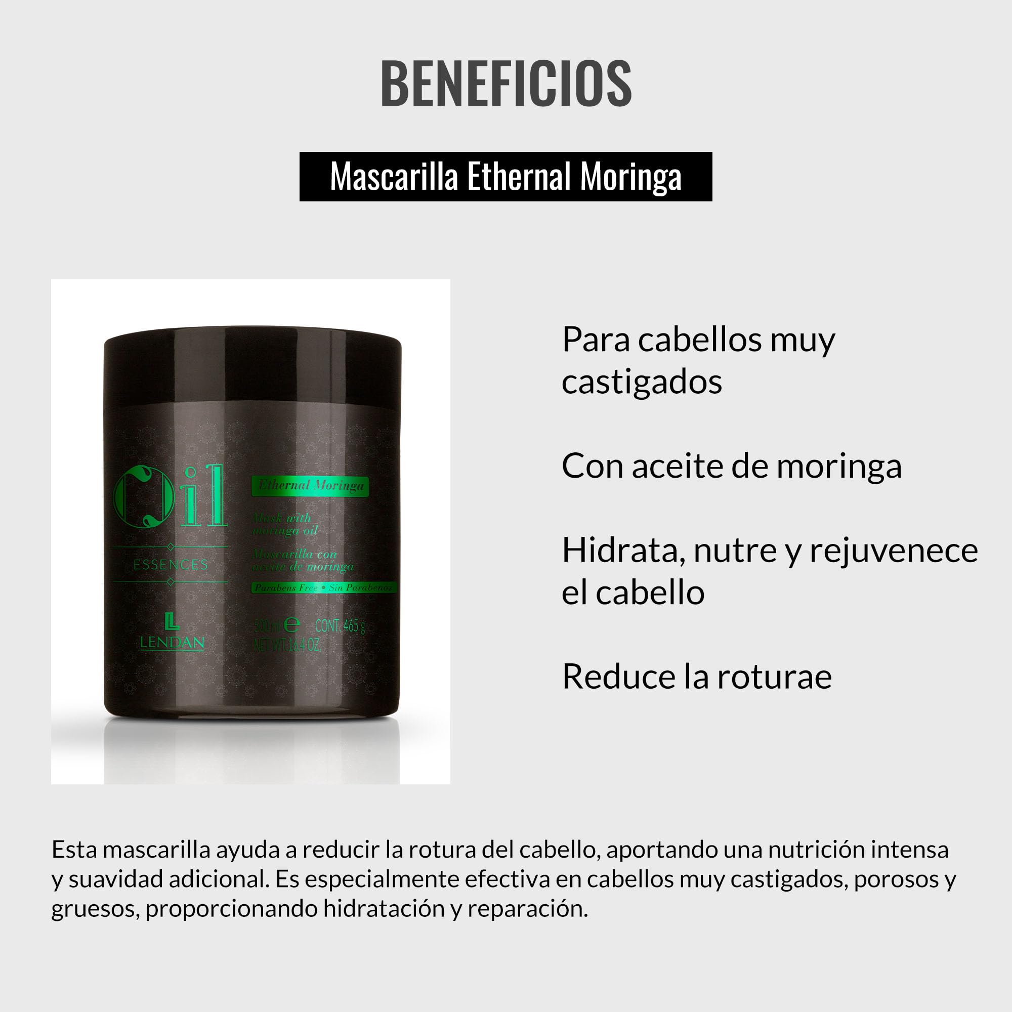 Lendan Hydrating Hair Mask Ethernal Moringa Mask for Dry or Damaged Hair With - Thumbnail 3