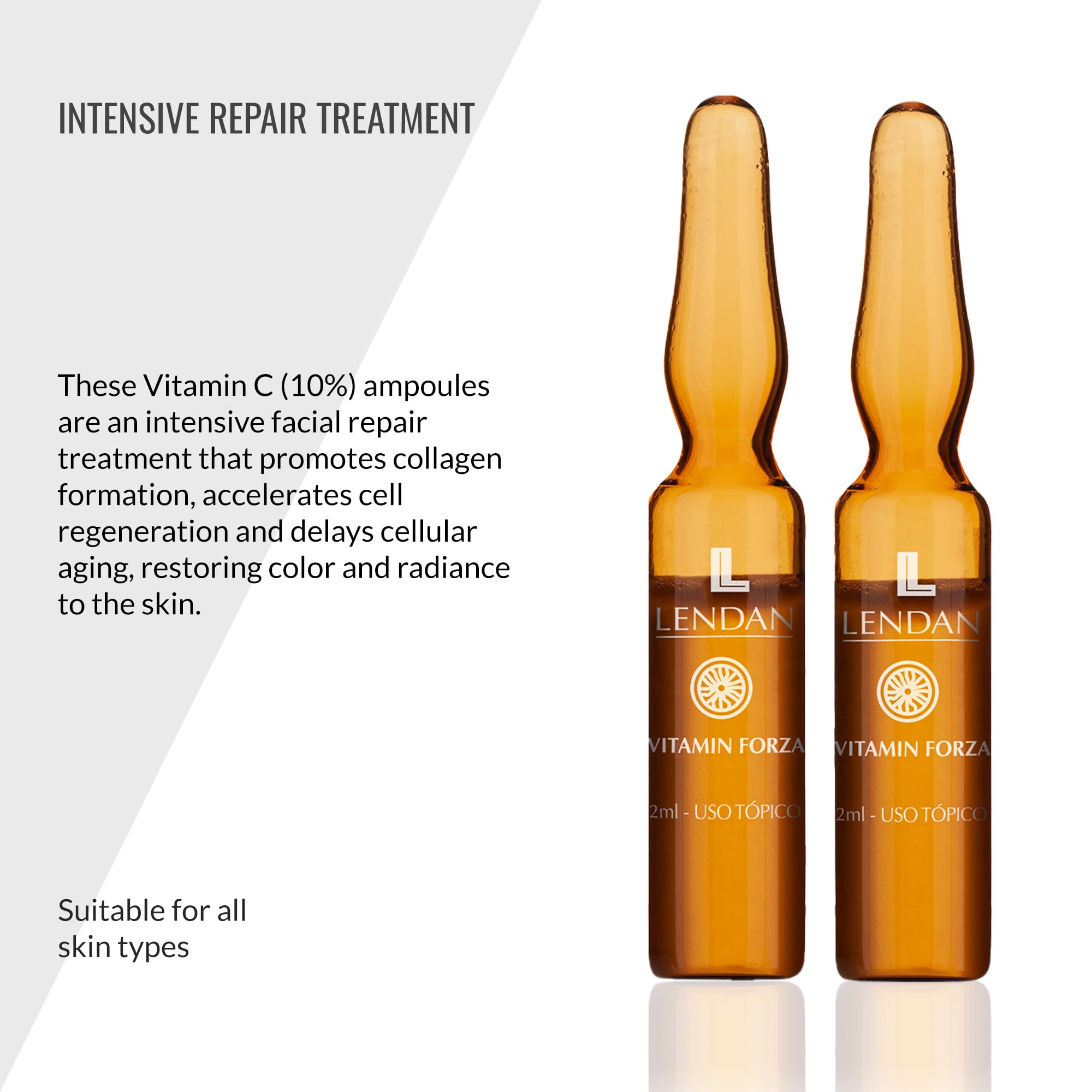 Lendan Vitamin C Ampoules 12 X Intensive Radiance Treatment Helps Promote Skin - Thumbnail 2