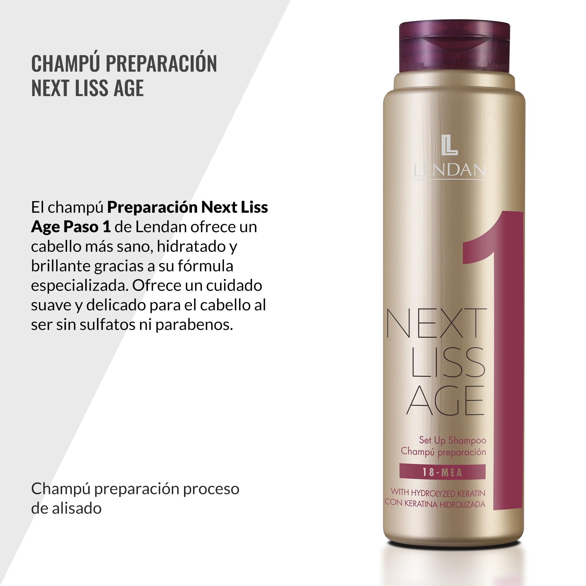 Lendan Sulfate and Paraben Free Shampoo Next Liss Age 1 Step 1 Maintenance Pack - Thumbnail 2