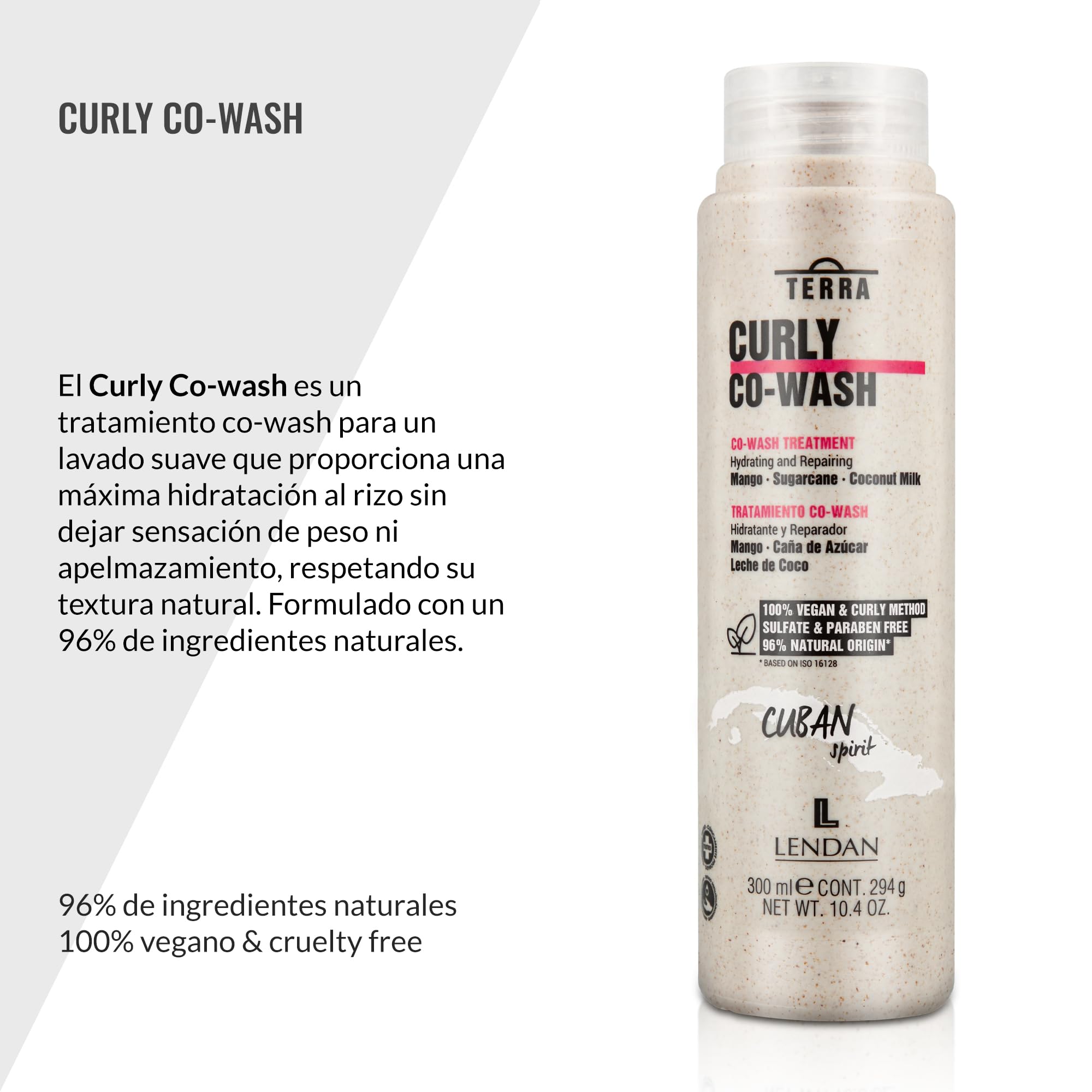 Lendan Curly Method Co Wash Terra Curly Co Wash Gentle Cleansing Defined Curls - Thumbnail 2