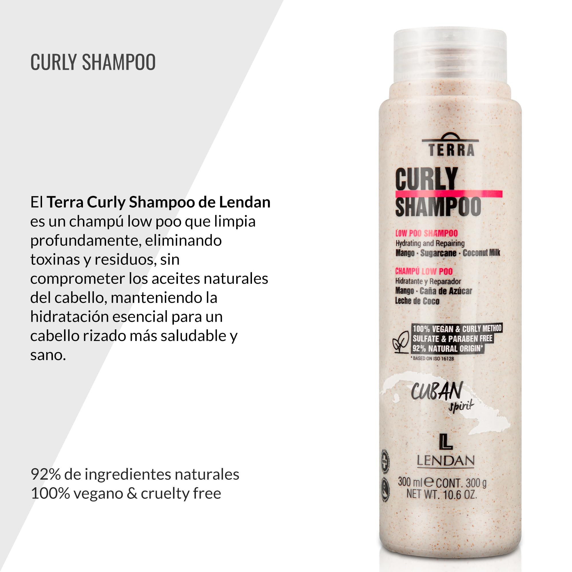 Lendan Hydrating and Repairing Shampoo Terra Curly Shampoo Low Poo for Curly - Thumbnail 2