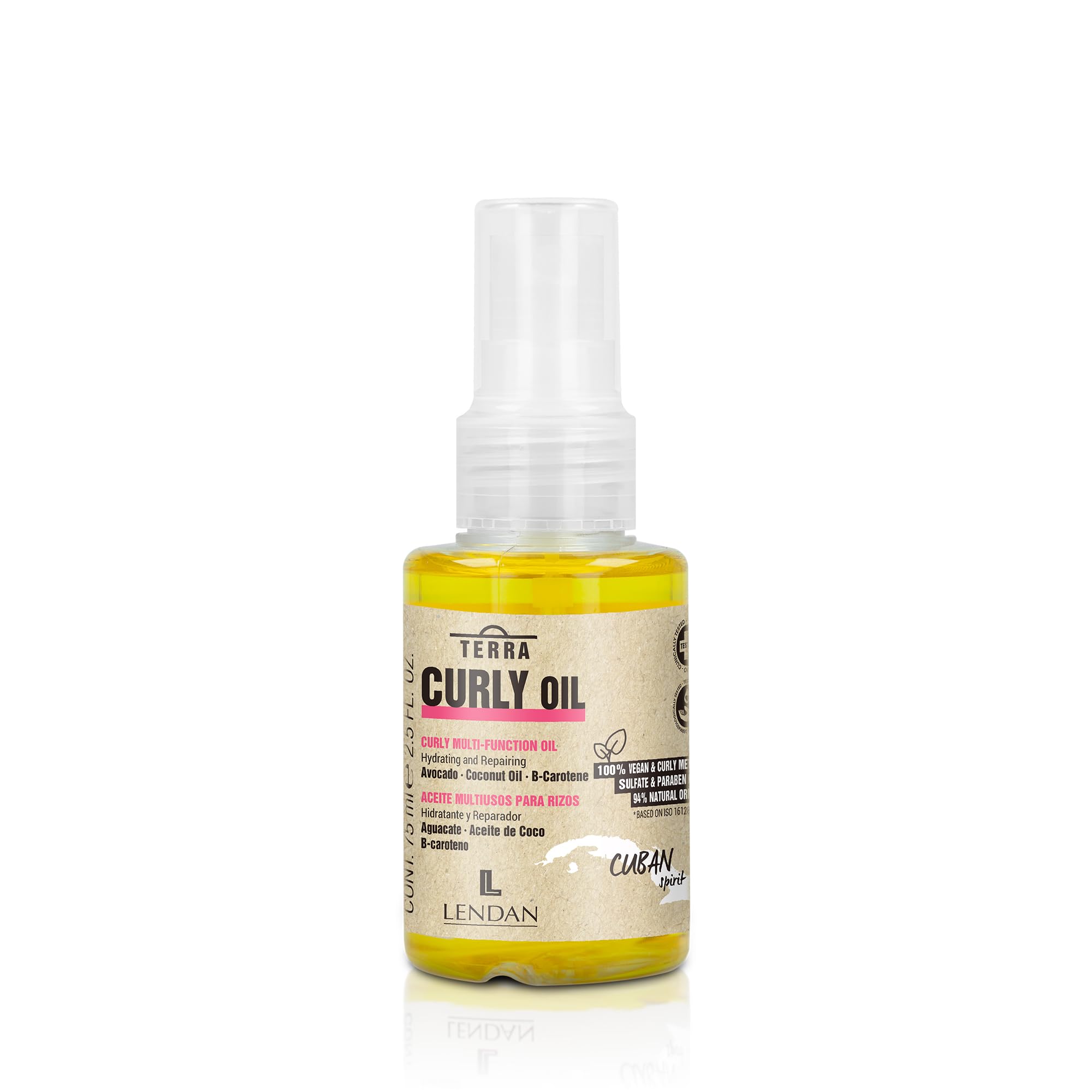 Lendan Hair Oil for Curly Hair Terra Curly Oil Hair Serum With Avocado and