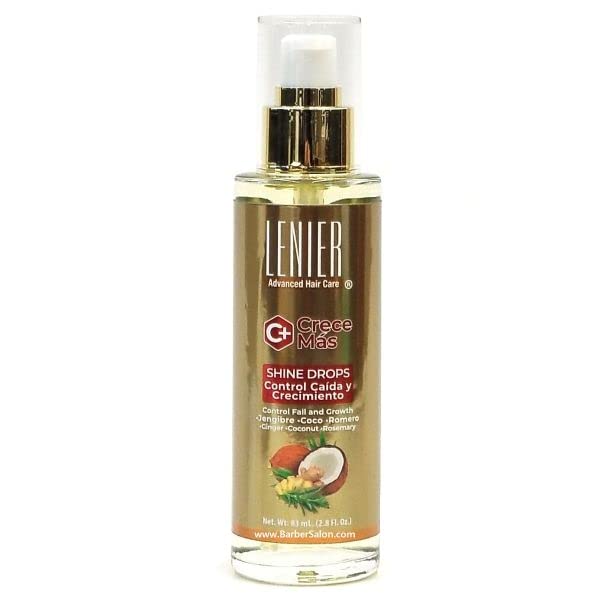 Lenier Crece Mas Shine Drops W/ Ginger Coconut Rosemary Cream 2.8 oz