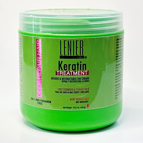 Lenier Keratin Deep Repair Hair Treatment 16 oz - Thumbnail 3