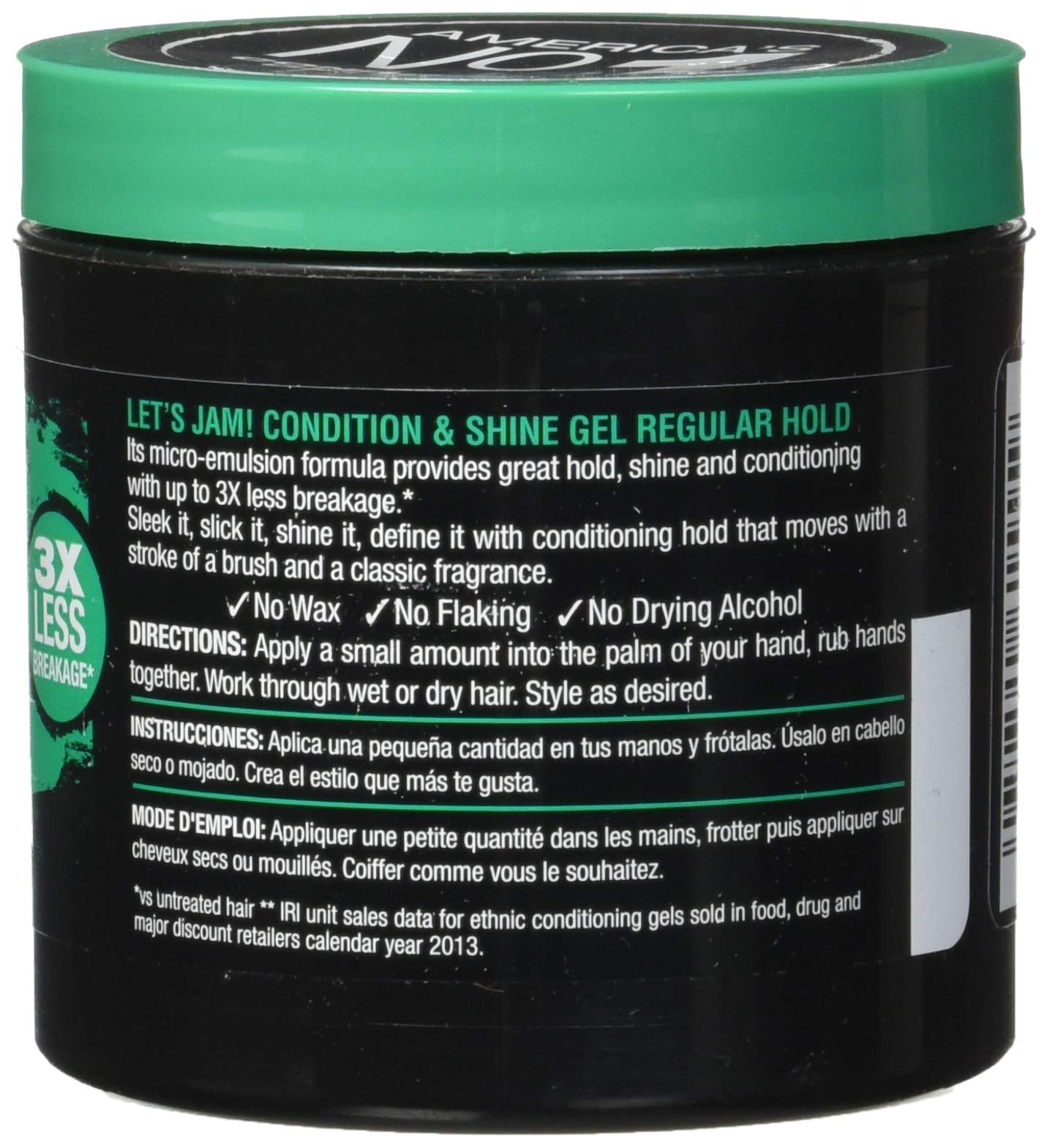 Soft Sheen Carson Lets Jam Condition Shine Gel Regular Hold Jar 130 ml (4.4 oz) - Thumbnail 3