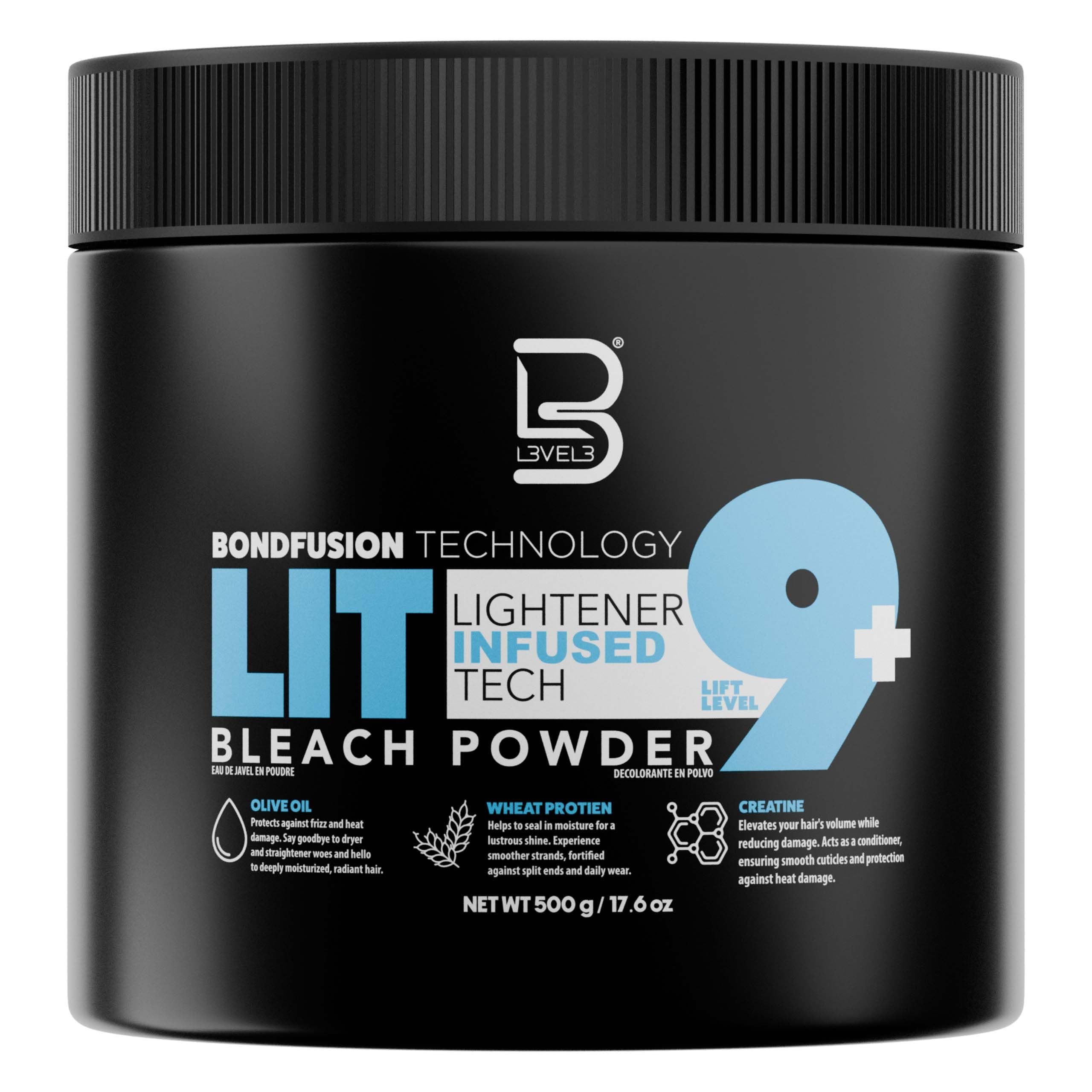 L3 Level 3 Bondfusion Lit Bleach Powder Hair Lightener With Olive Oil and Wheat