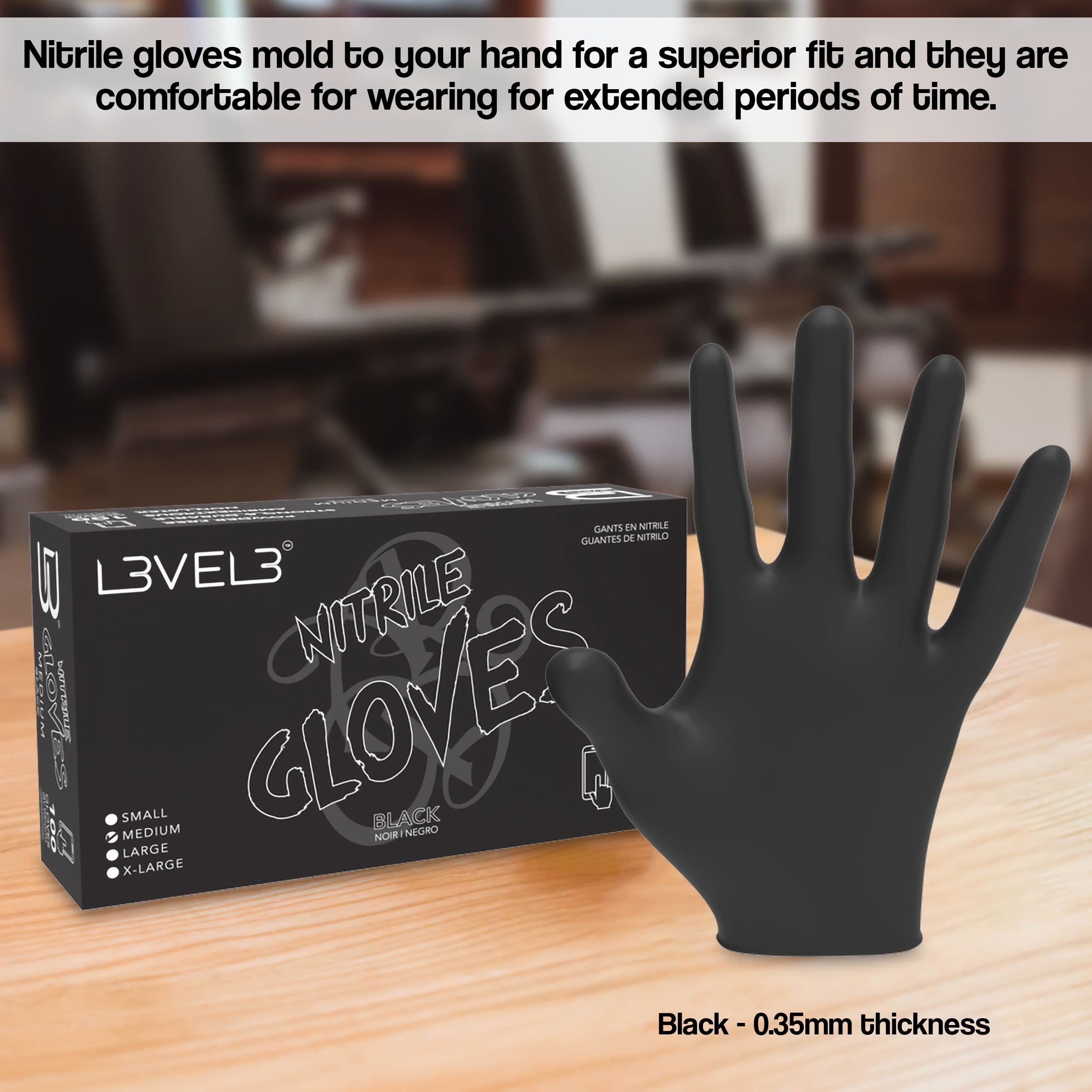L3 Level 3 Nitrile Gloves Professional Heavy Duty Disposable Gloves Latex Free - Thumbnail 3