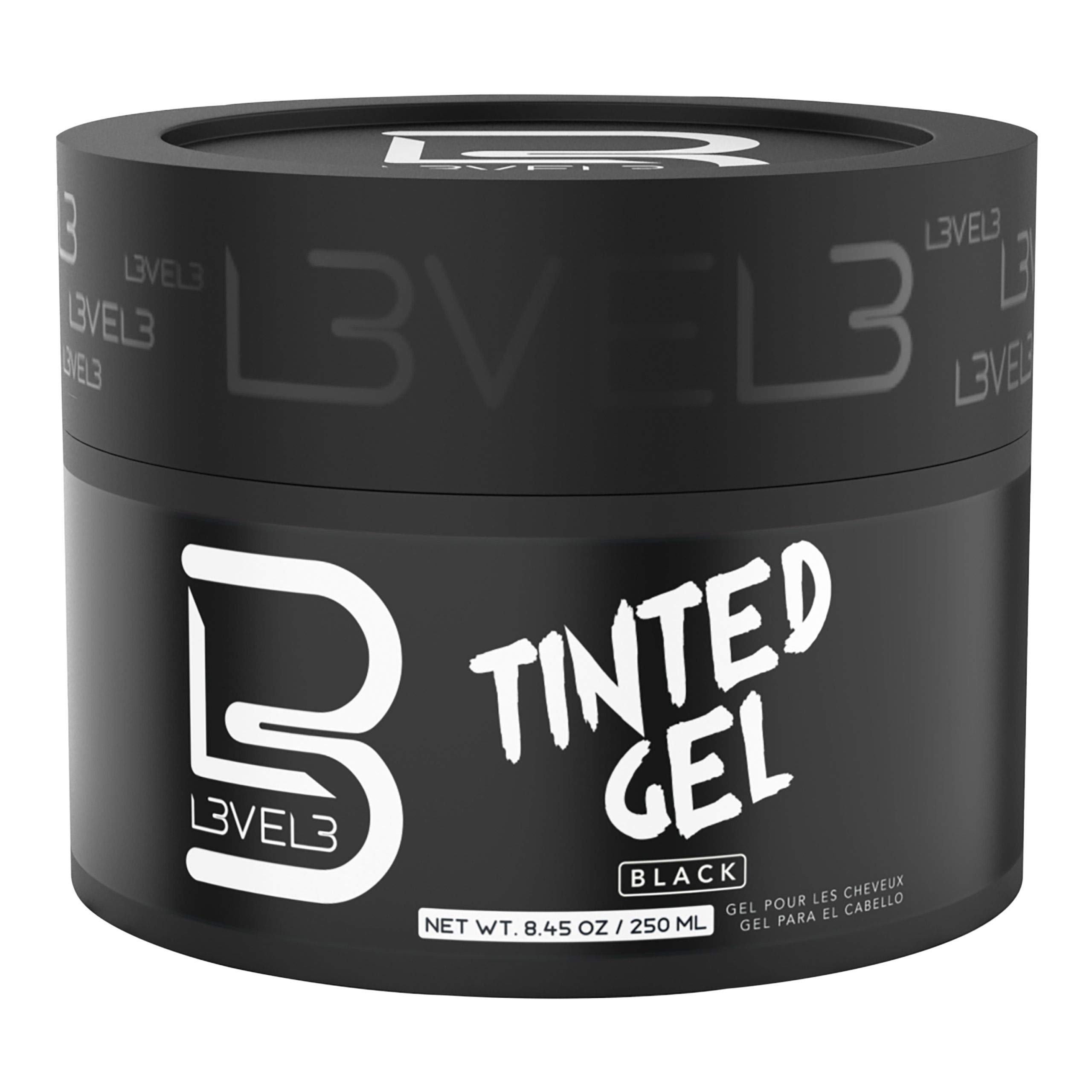 L3 Level 3 Black Tinted Hair Gel Cover Grays Instantly Style With Strong Hold |