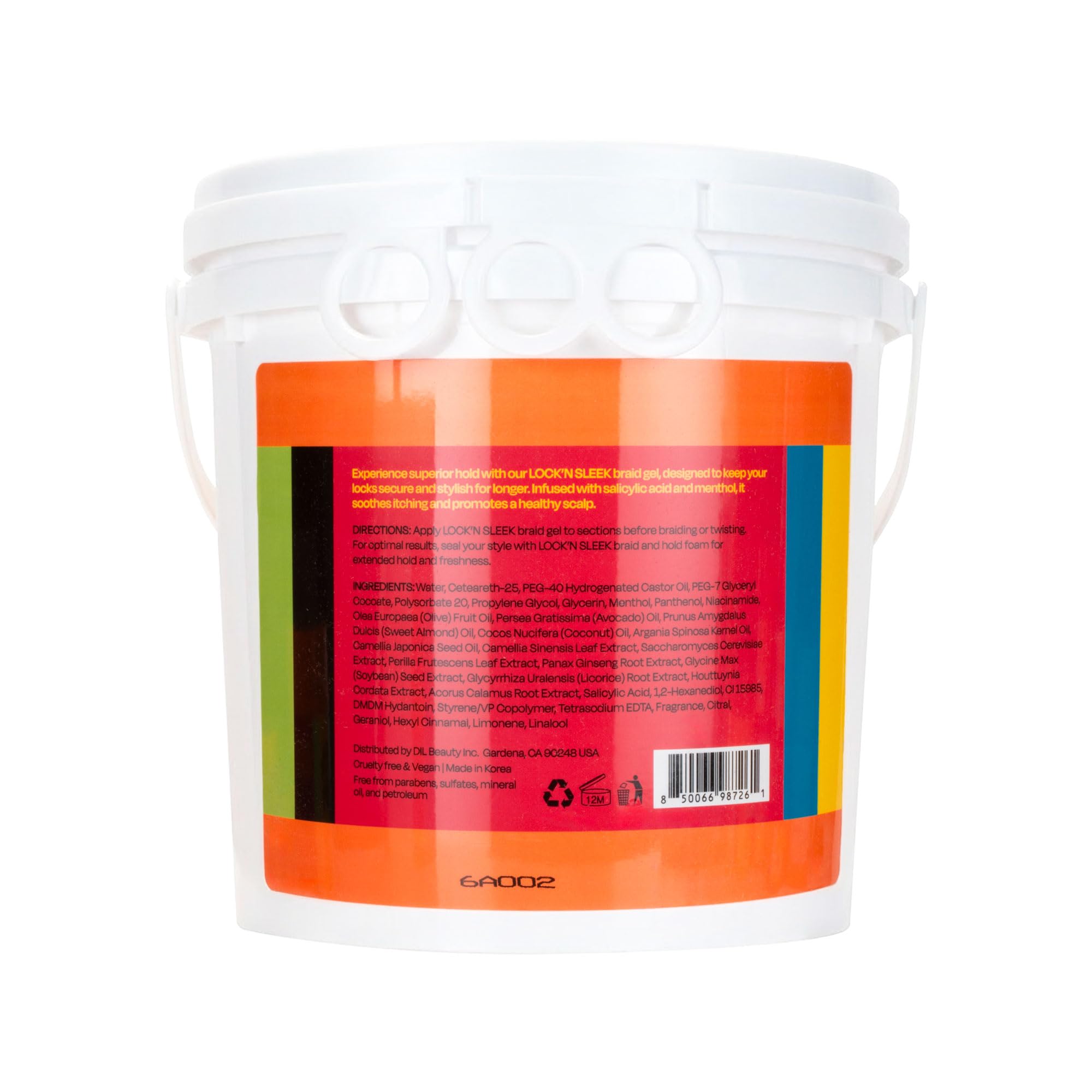 Lock'n Sleek Braiding Gel Extreme Hold Flake Free Braid Gel for Cornrows Box - Thumbnail 2