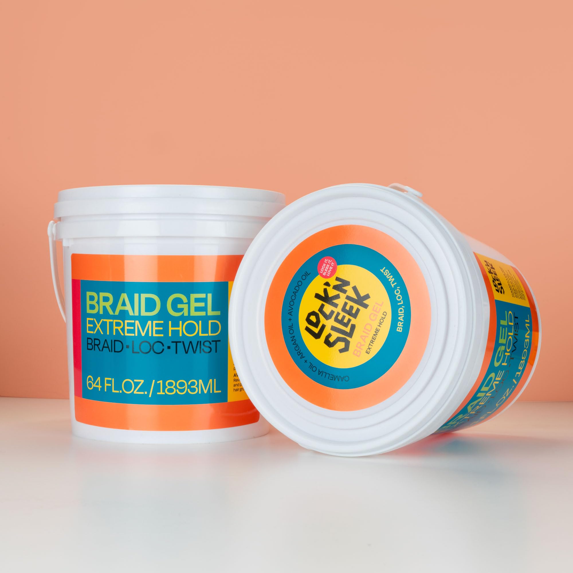 Lock'n Sleek Braiding Gel Extreme Hold Flake Free Braid Gel for Cornrows Box - Thumbnail 3