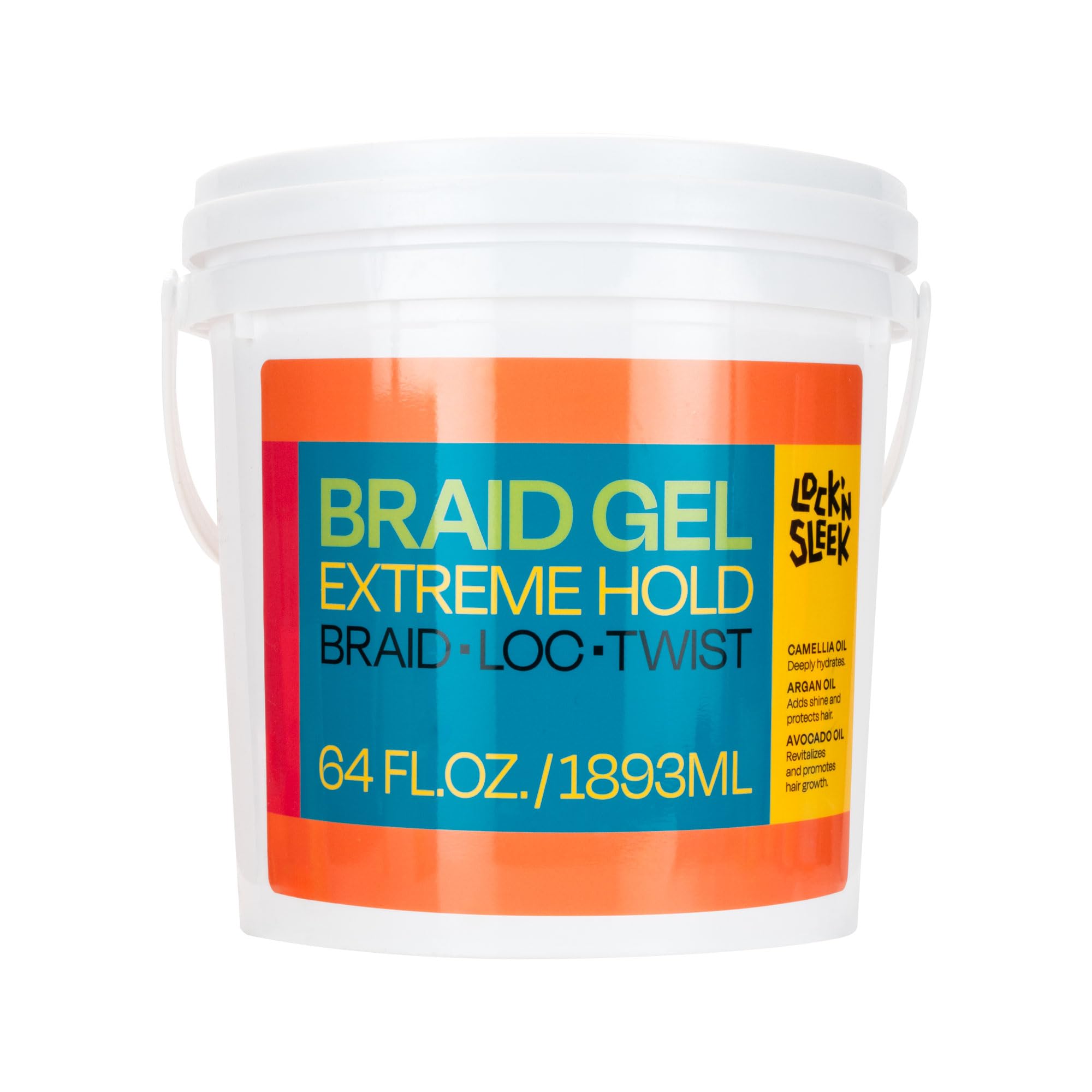 Lock'n Sleek Braiding Gel Extreme Hold Flake Free Braid Gel for Cornrows Box