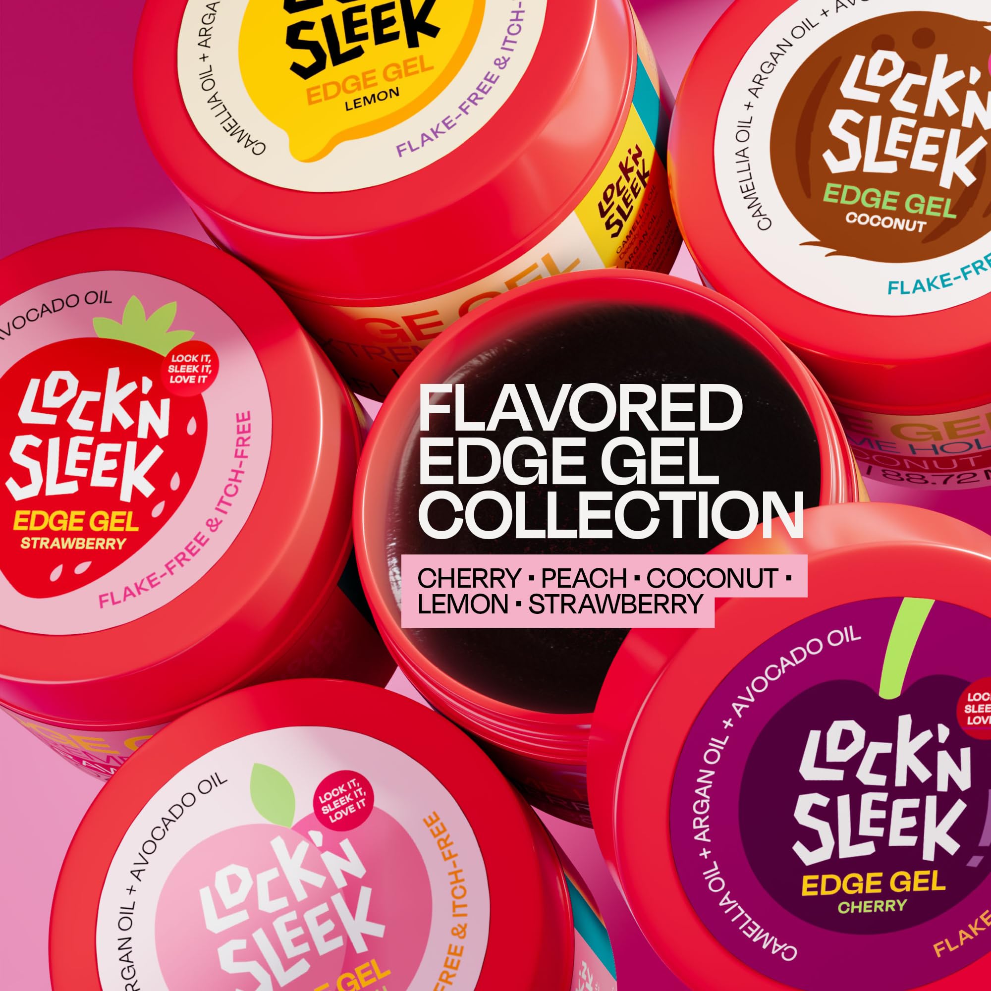 Lock'n Sleek Edge Gel Extreme Hold Edge Control Briding Gel Flake Free Tames - Thumbnail 2