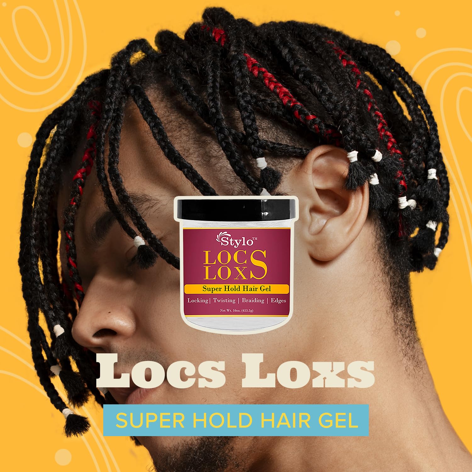 J. Amila Styling Gel High Hold Loc Gel for Dreads and Braids Locking Twisting - Thumbnail 2
