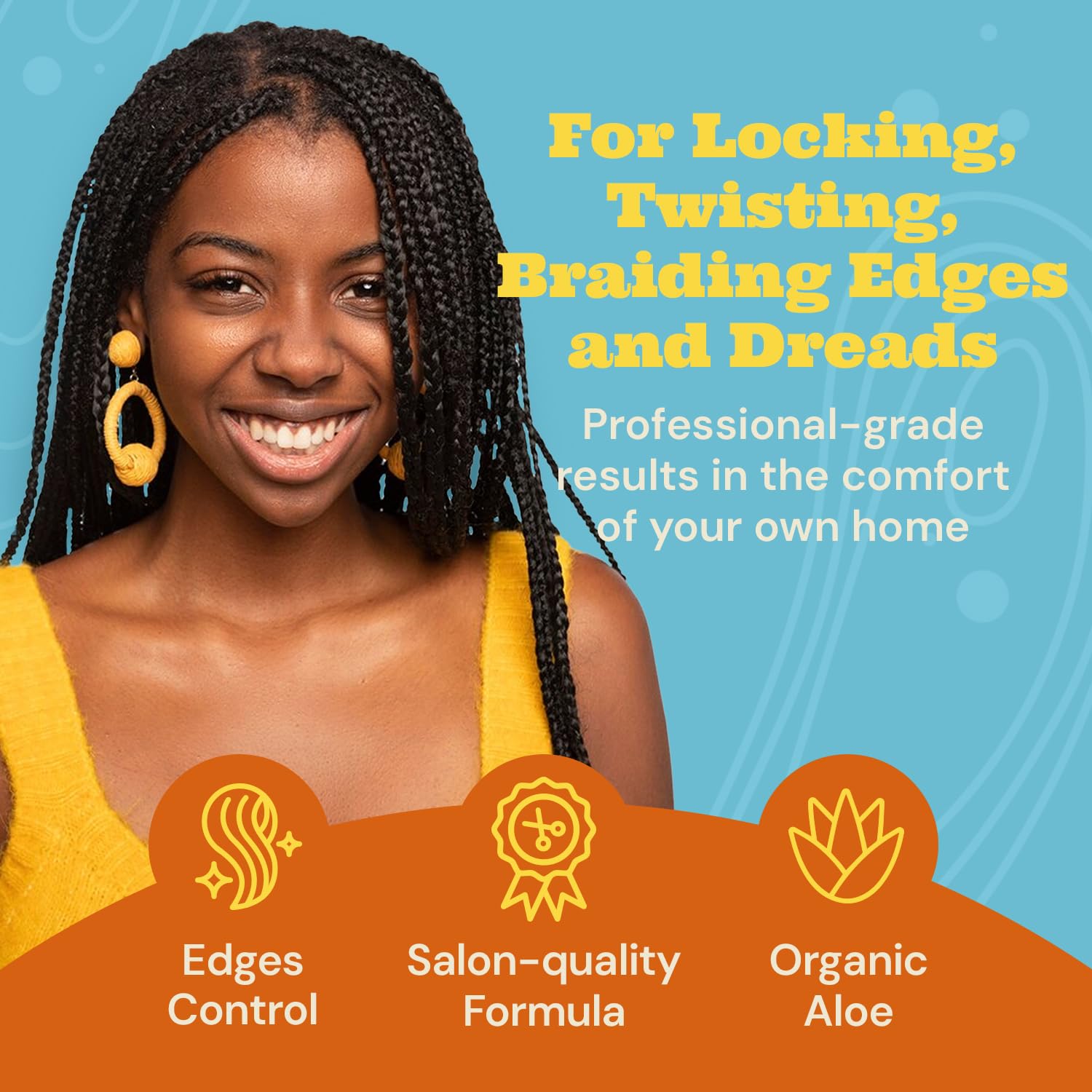 J. Amila Styling Gel High Hold Loc Gel for Dreads and Braids Locking Twisting - Thumbnail 3