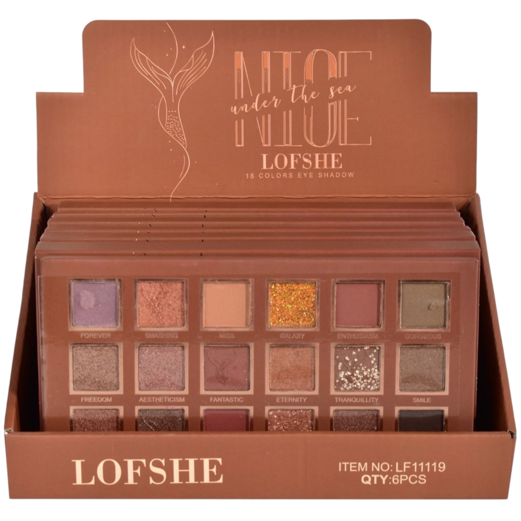 (6-pack) Lofshe Nice Under The Sea 18 Colors Eyeshadow