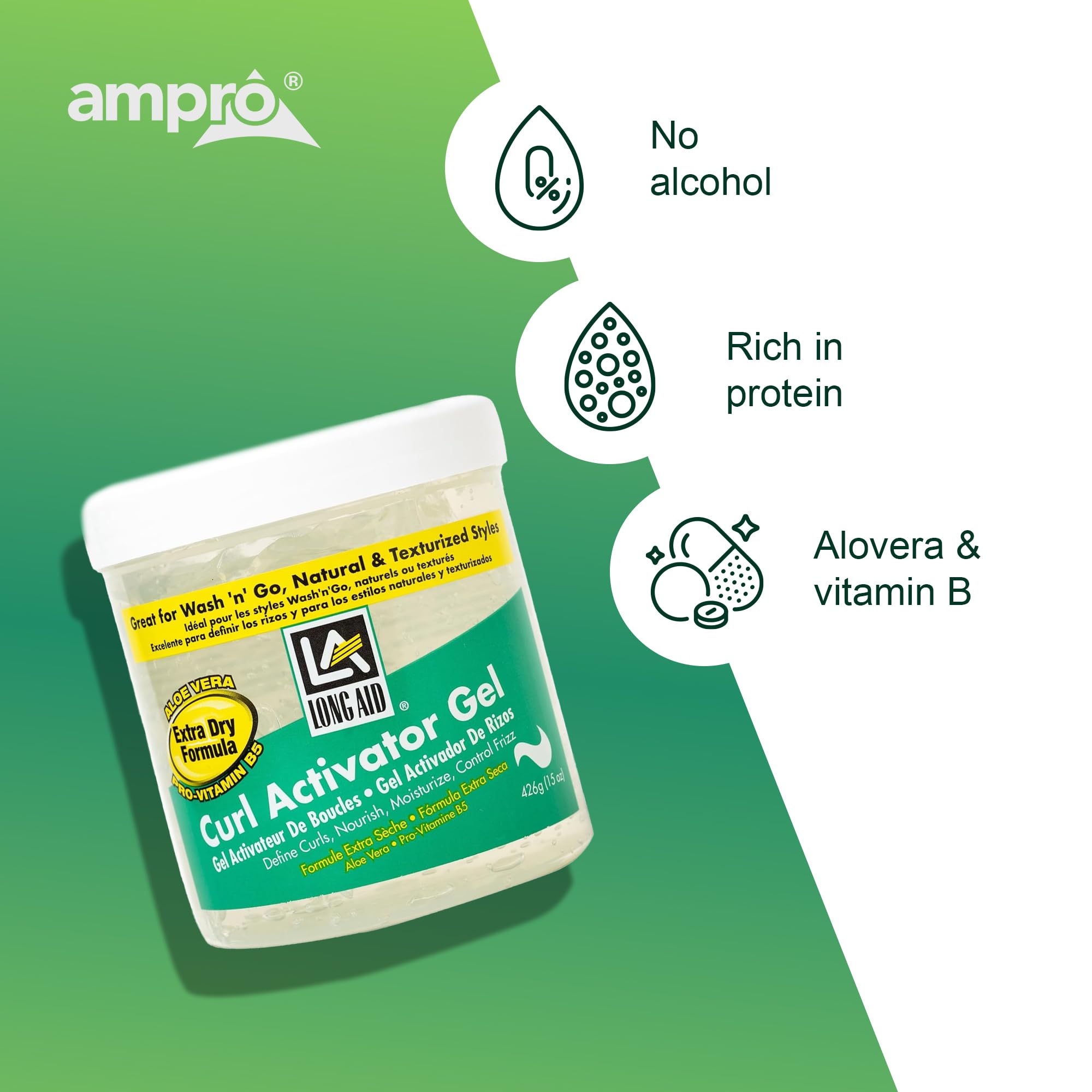 Ampro Long Aid Activator Gel Enriched With Aloe Vera Protein and Vitamin B