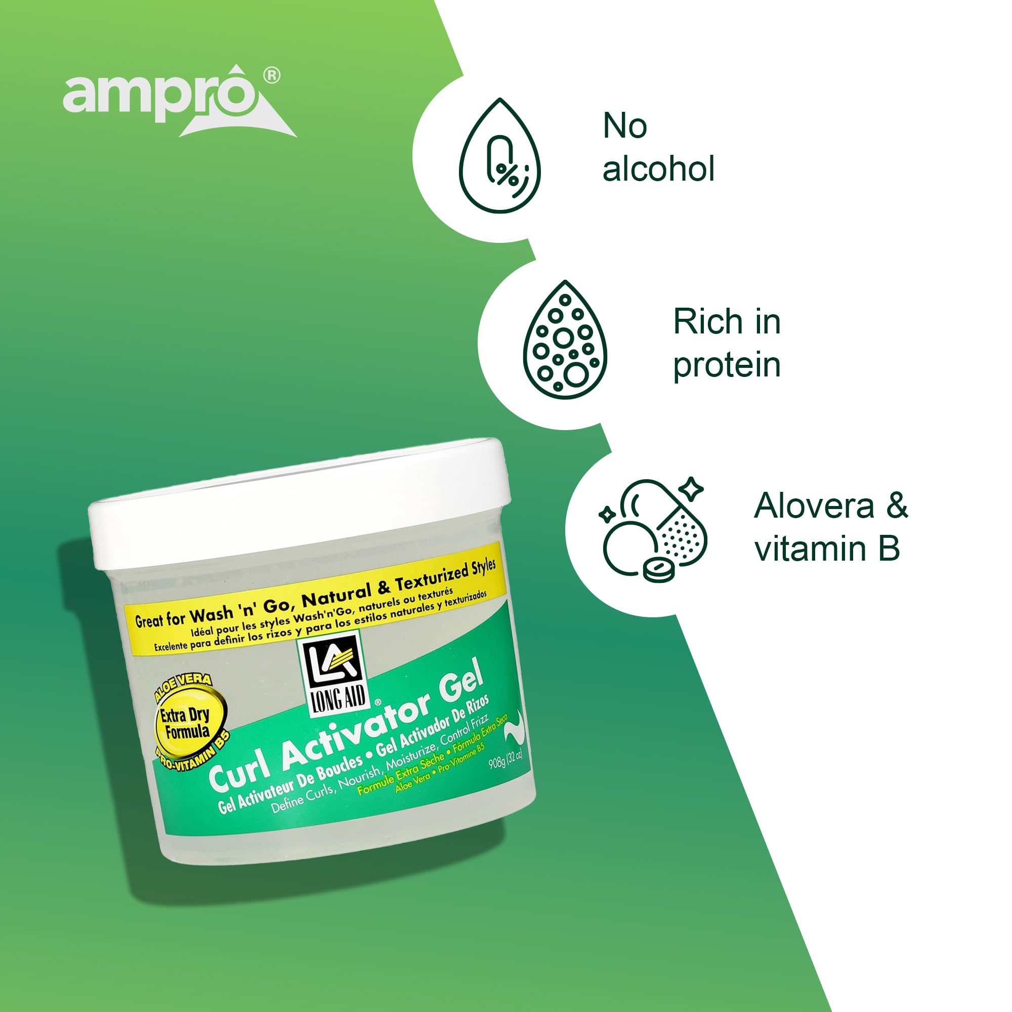 Ampro Long Aid Activator Gel Enriched With Aloe Vera Protein and Vitamin B