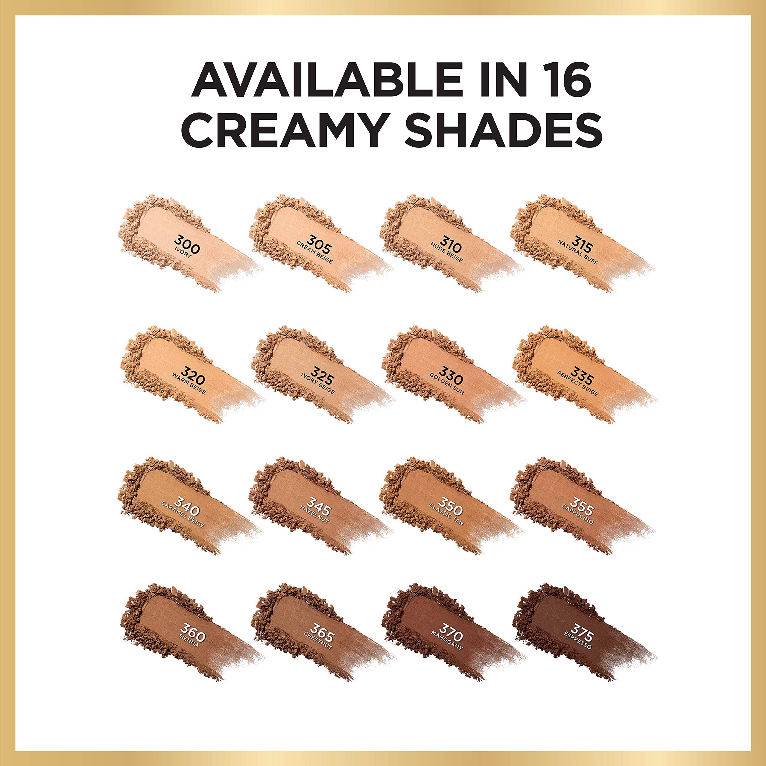 (6-pack) L'Oreal Paris Age Perfect Creamy Powder Foundation Compact, 340 Caramel Beige, 0.31 Ounce - Thumbnail 2
