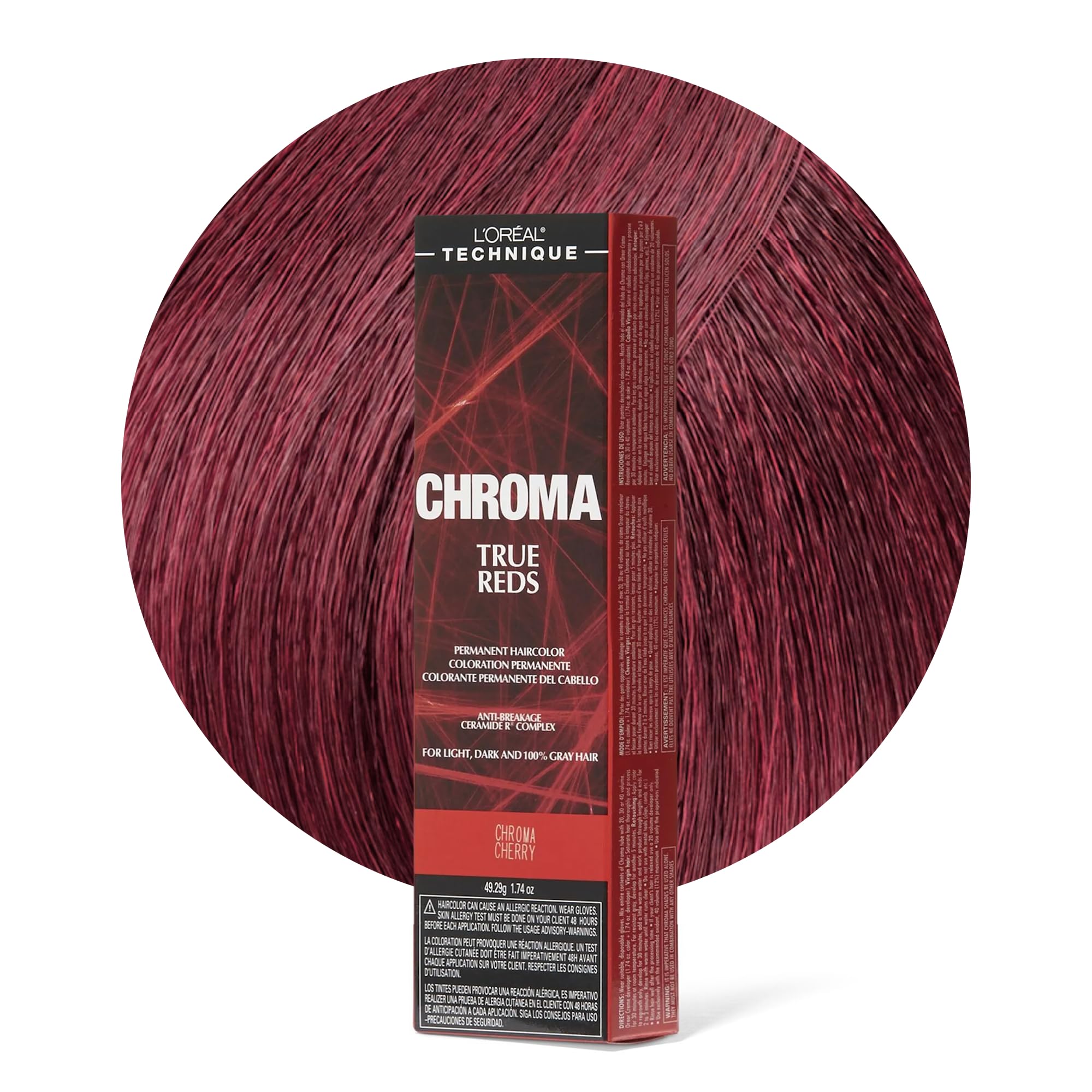 L'oreal Technique Chroma True Reds Permanent Hair Color Red Dye for Long