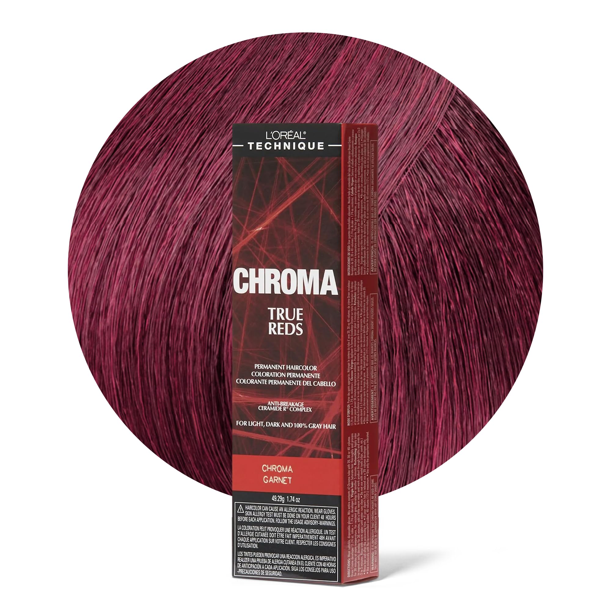L'oreal Technique Chroma True Reds Permanent Hair Color Red Dye for Long