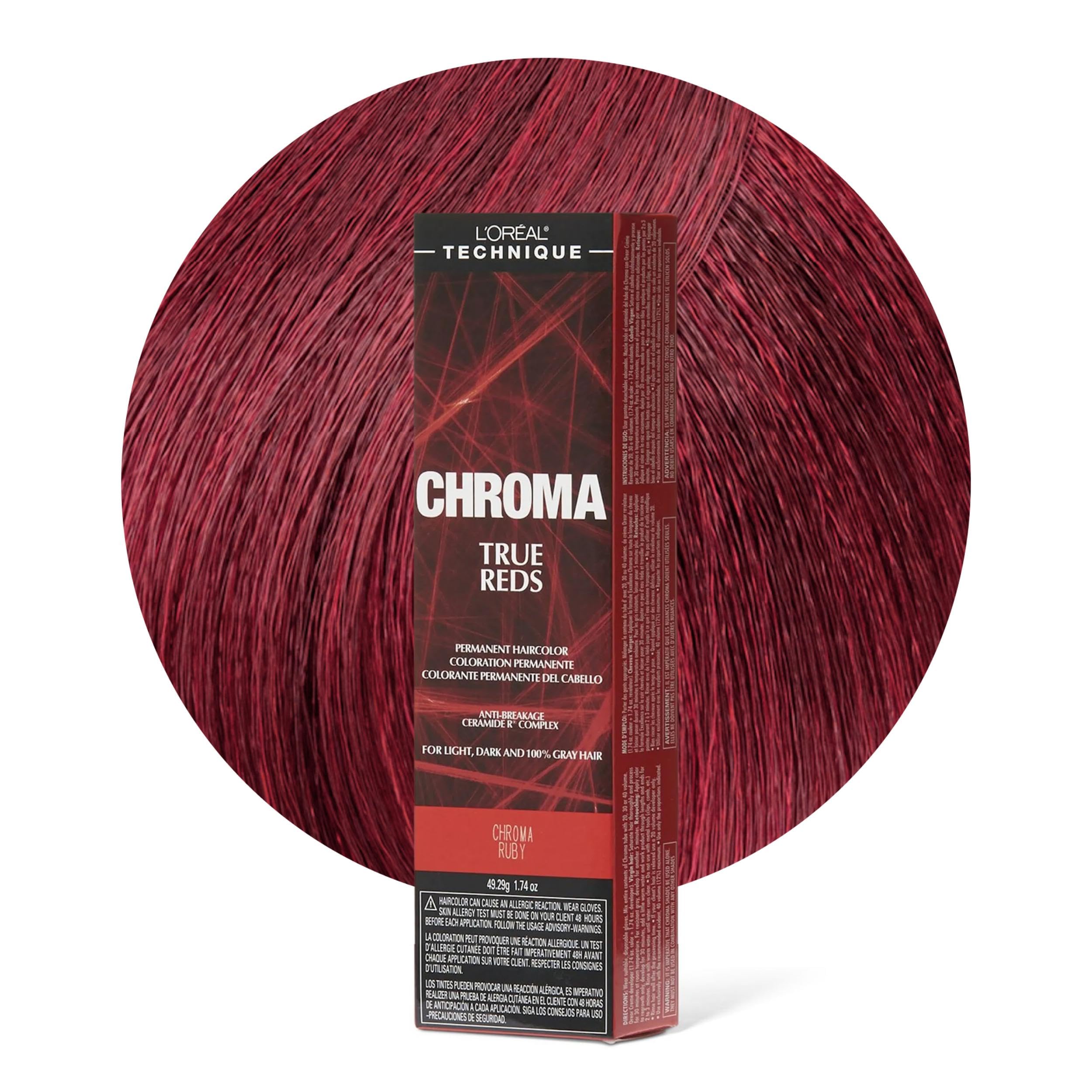 L'oreal Technique Chroma True Reds Permanent Hair Color Red Dye for Long