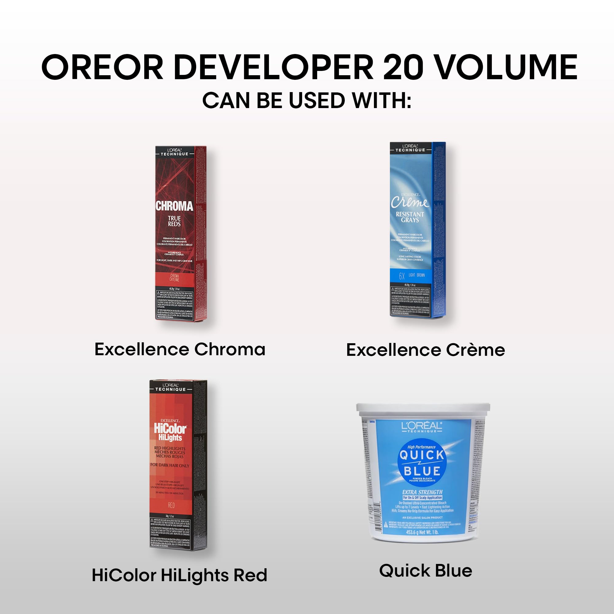 L'oreal Technique Oreor 20 Volume Developer Hair Color Developer Creamy Formula - Thumbnail 2
