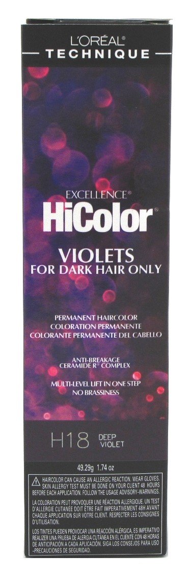 L'oreal Technique Hicolor Violet Black Shades Permanent Hair Color Anti