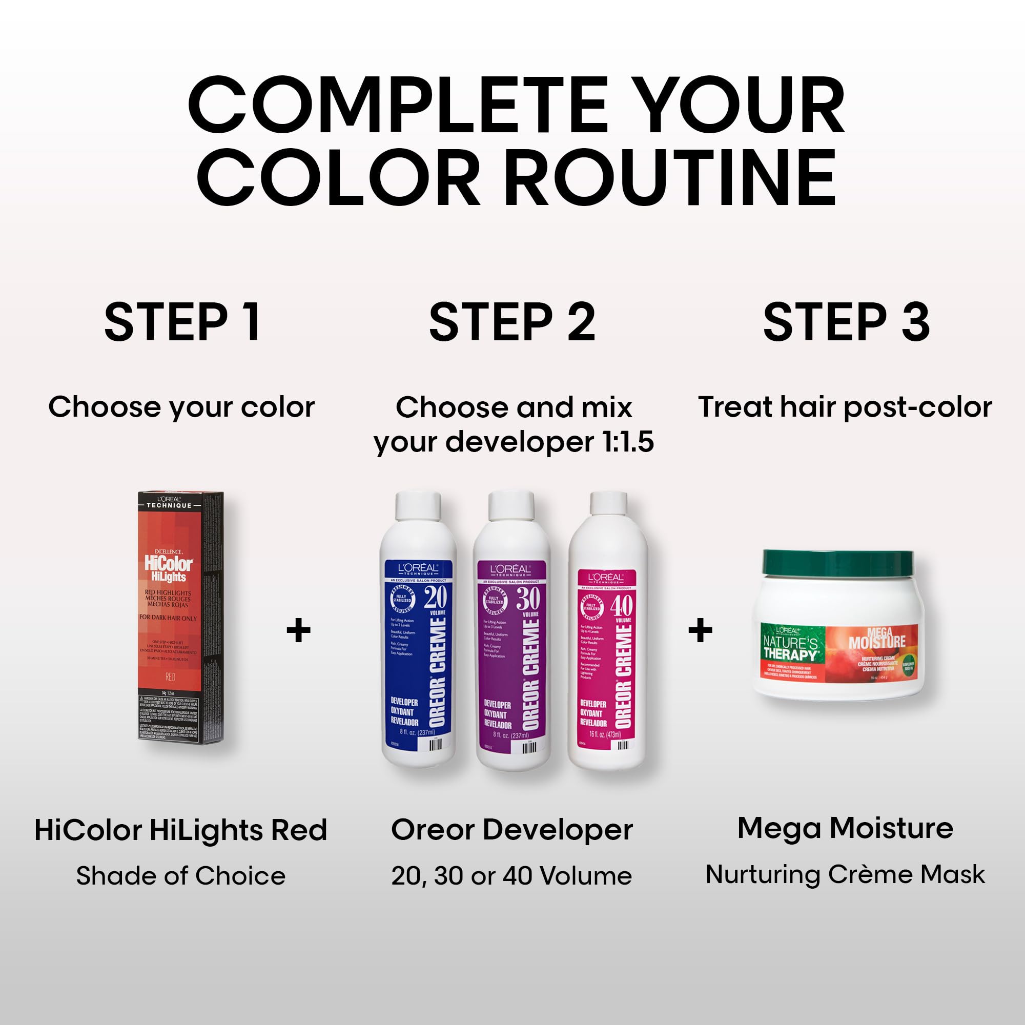 L'oreal Technique Hicolor Red Hilights Permanent Hair Color for Dark Hair | - Thumbnail 3