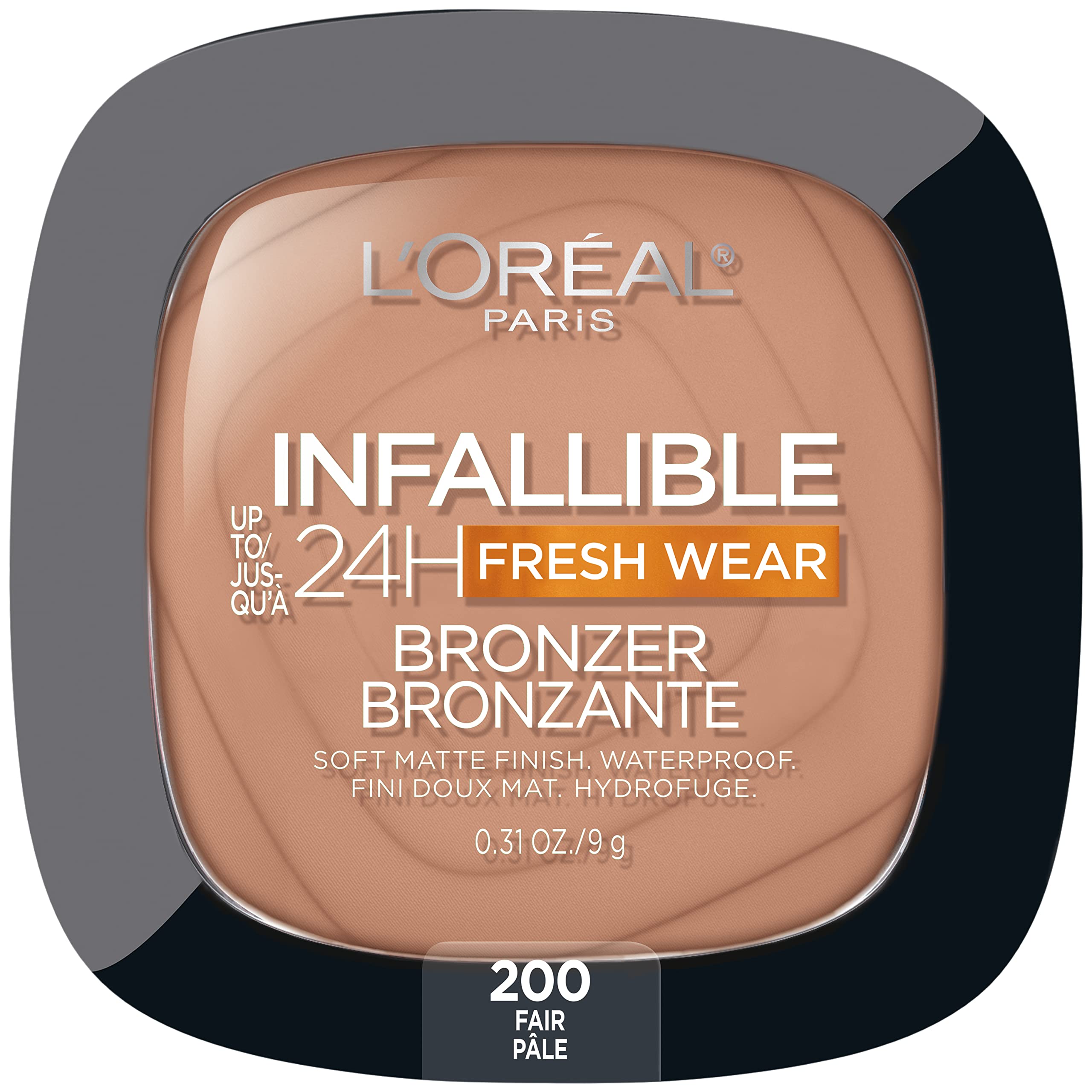 (12-pack) L'Oreal Paris Infallible Up to 24H Fresh Wear Soft Matte Longwear Bronzer. Waterproof, heatproof, transfer, humidity and sweatproof, Fair, 0.31 oz