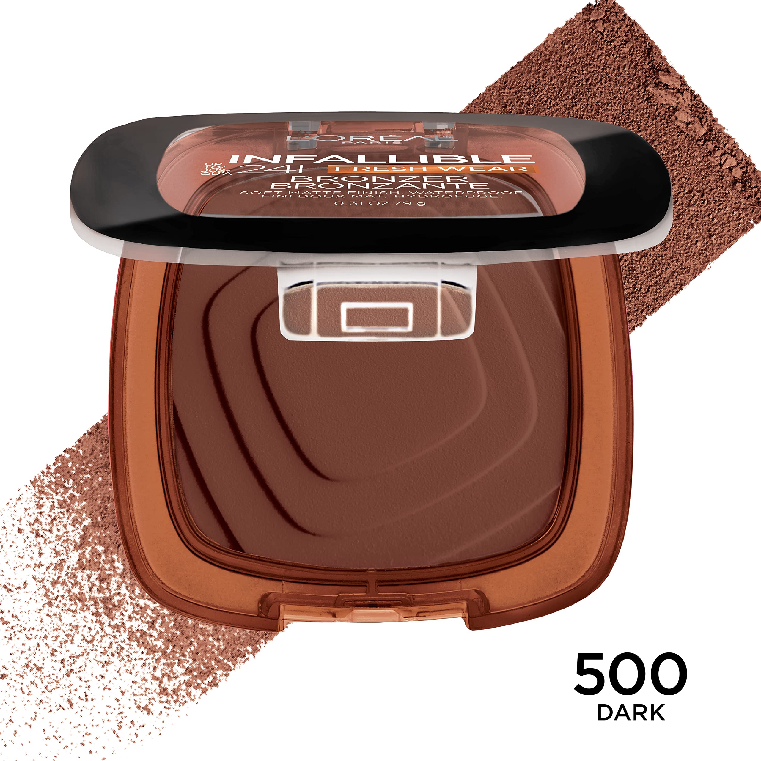 (12-pack) Loreal Infallible Up To 24Hr Fresh Wear Soft Matte Bronzer # 500 Dark - Liquidation 12 Units (K52495) - Thumbnail 3