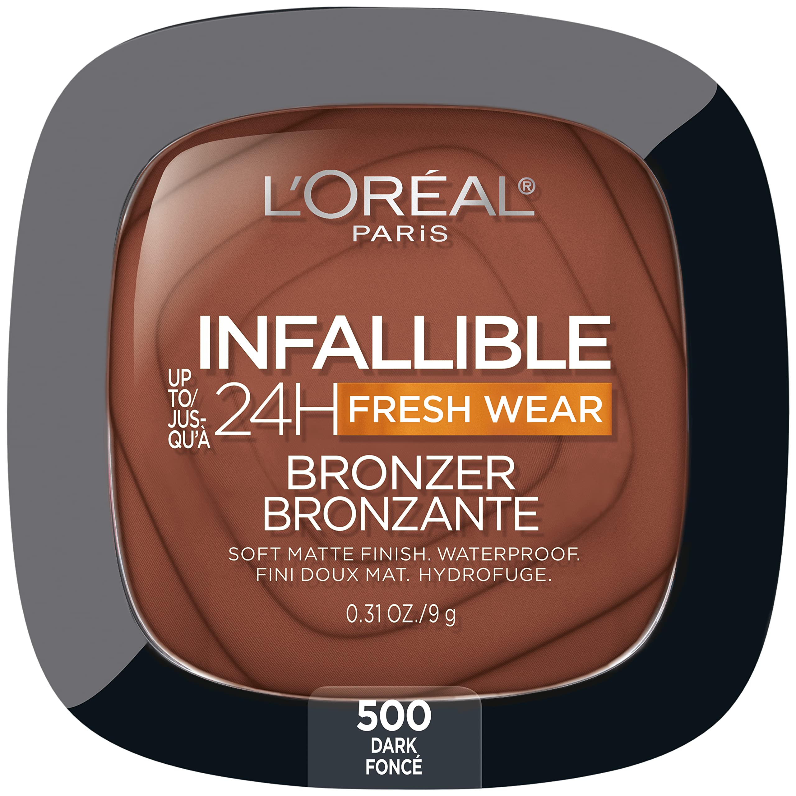 (12-pack) L'Oreal Paris Infallible Up to 24H Fresh Wear Soft Matte Longwear Bronzer. Waterproof, heatproof, Transfer, humidity and sweatproof, Dark, 0.31 oz