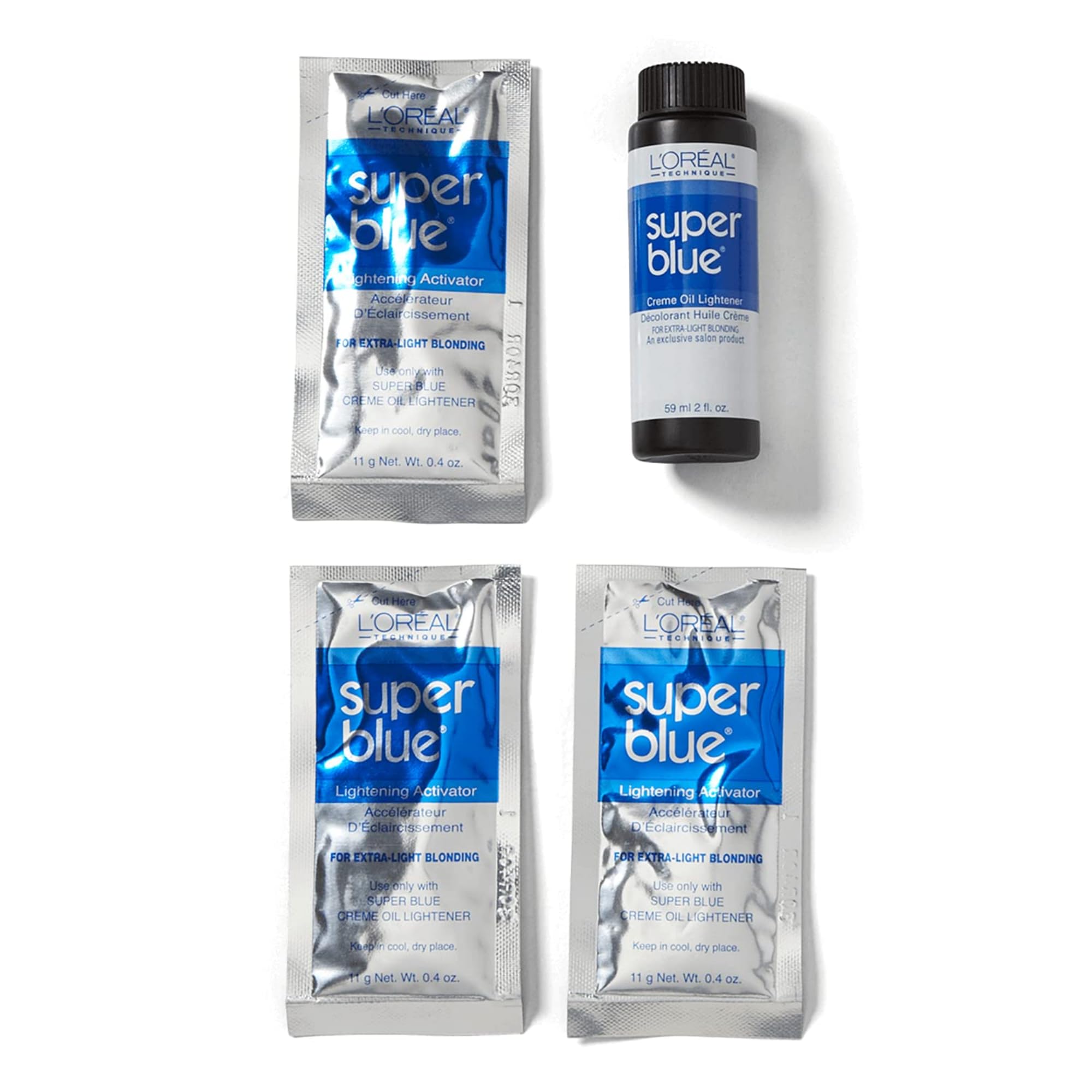 L'oreal Technique Super Blue Lightener Kit Hair Bleach Removes Natural or - Thumbnail 2