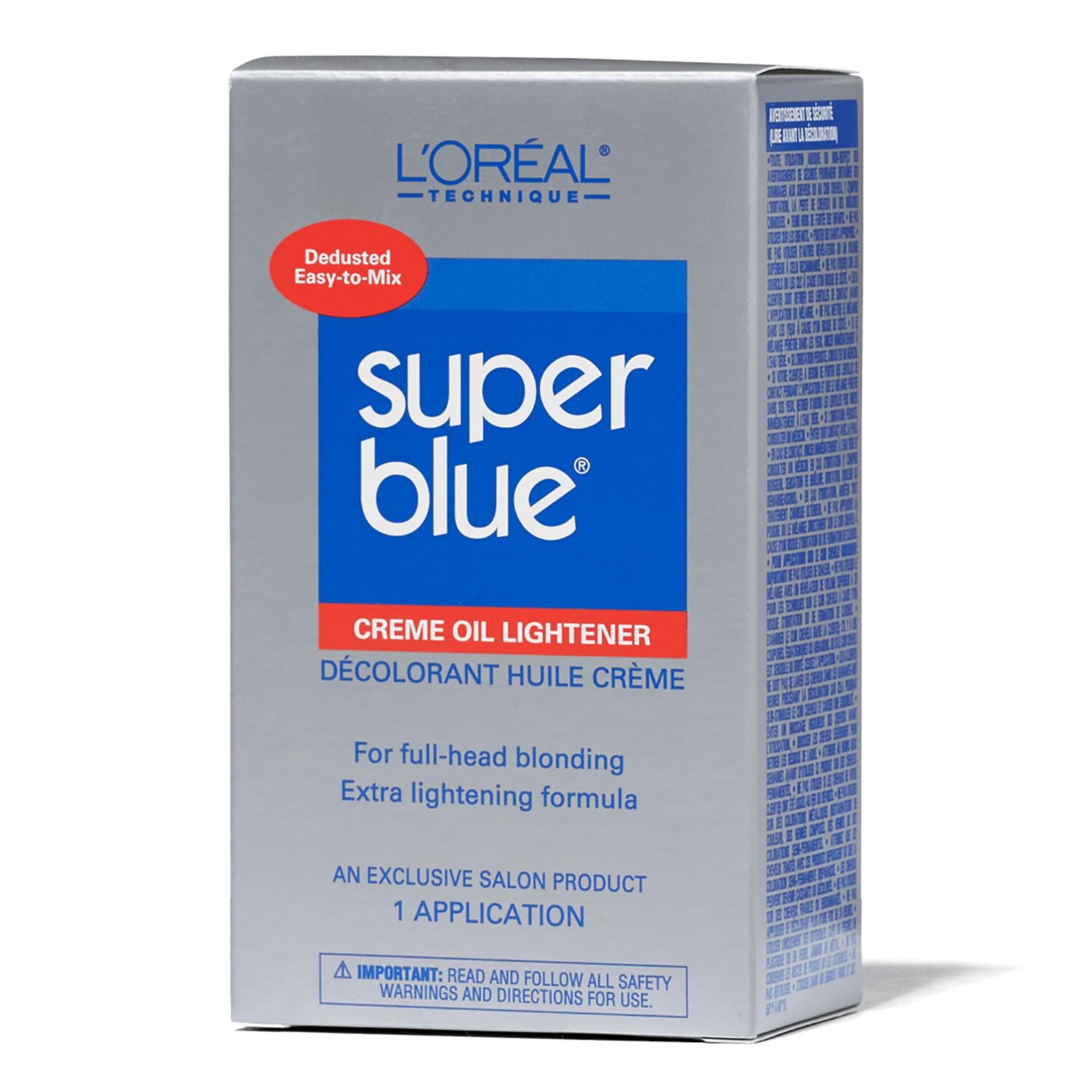 L'oreal Technique Super Blue Lightener Kit Hair Bleach Removes Natural or