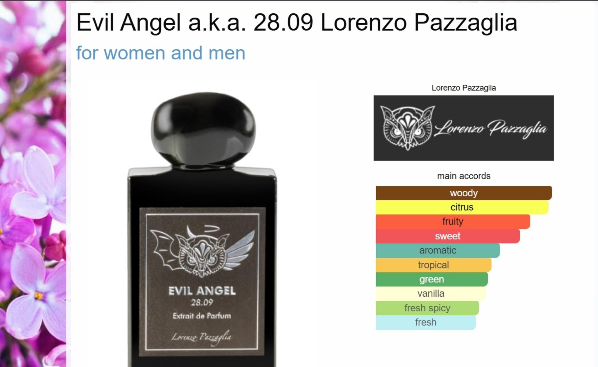 Lorenzo Pazzaglia Evil Angel 28.09 Extrait de Parfum for Unisex Unisex 1.7 oz - Thumbnail 2