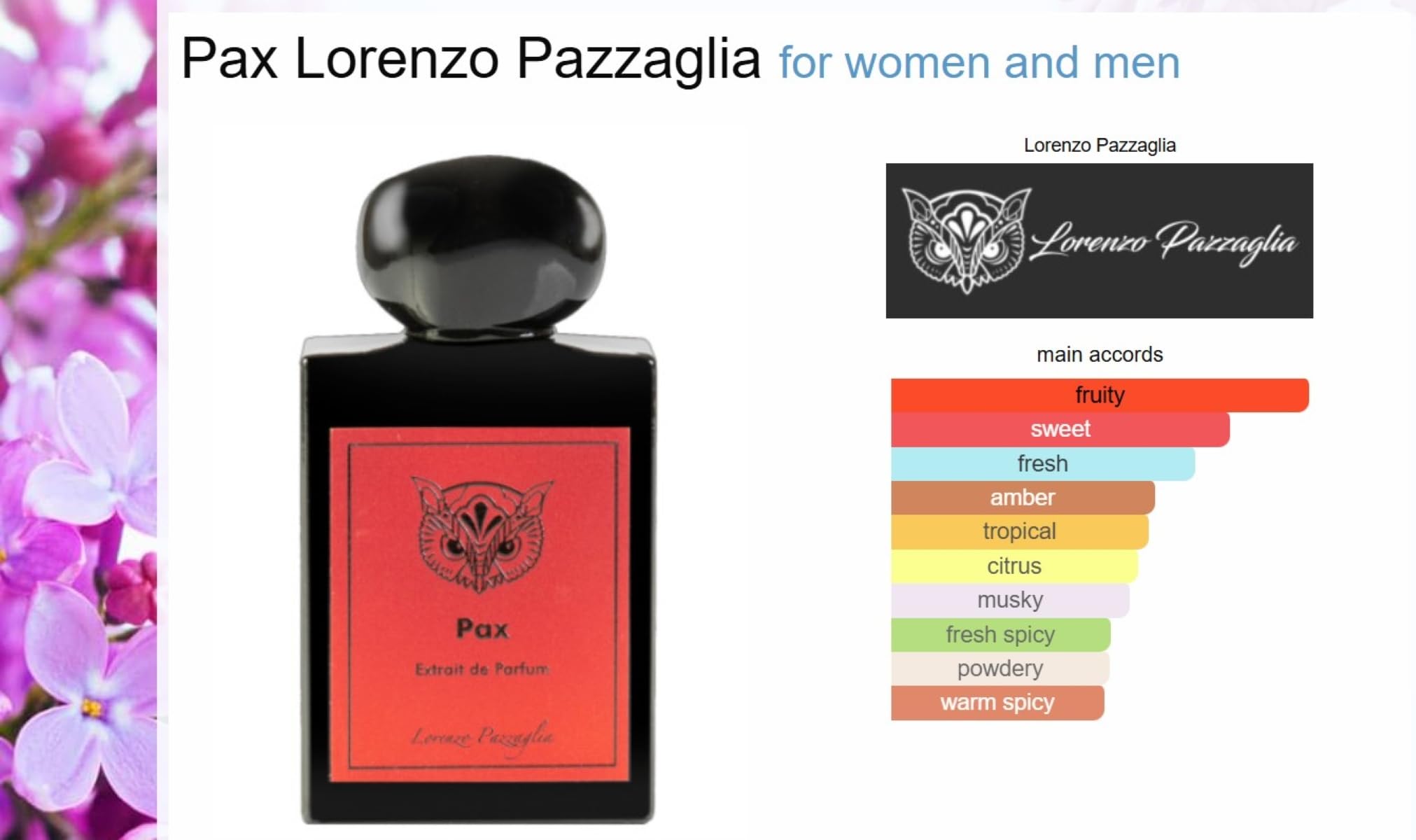 Lorenzo Pazzaglia Pax Extrait de Parfum for Unisex Unisex 1.7 oz - Thumbnail 2