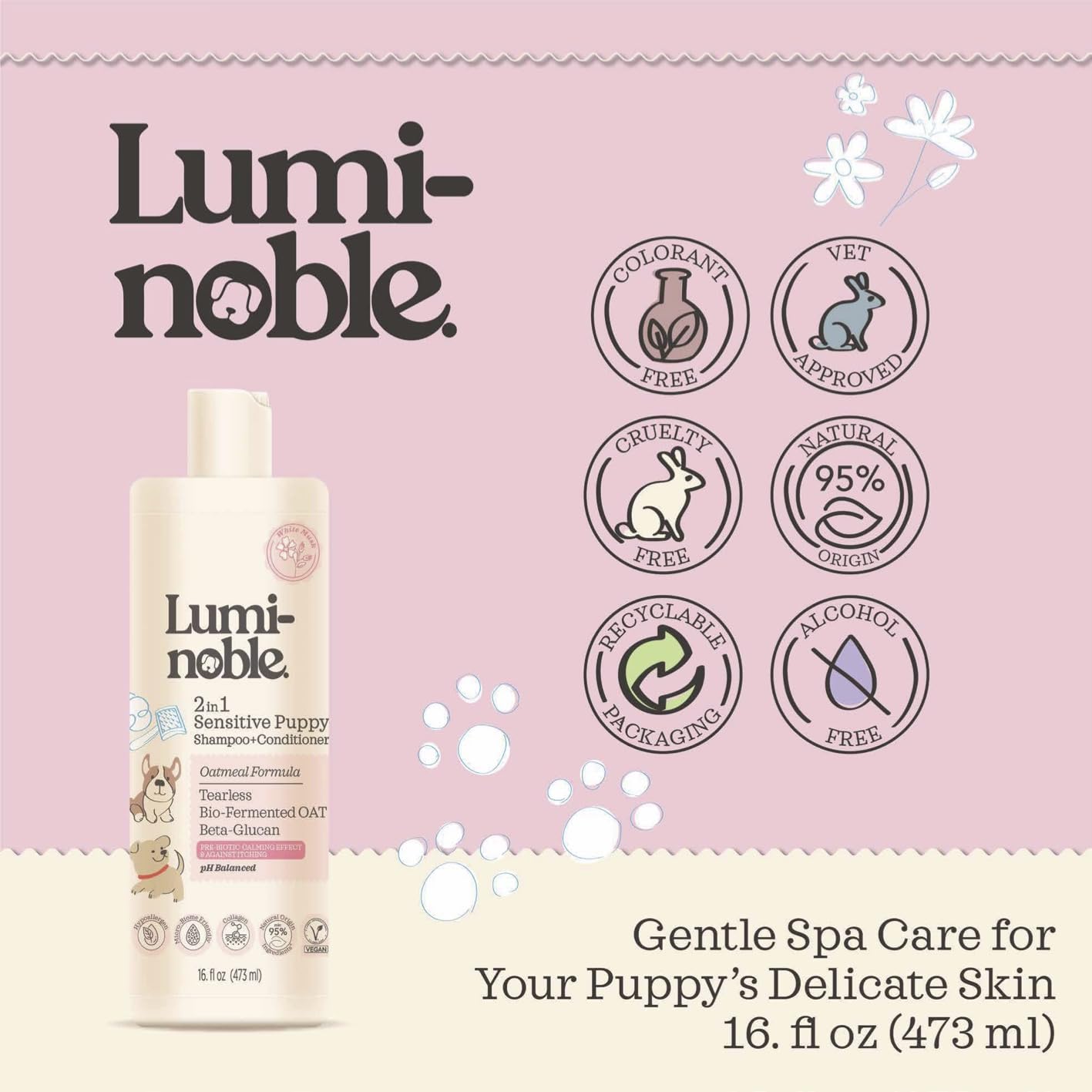 (3-pack) Lumi-Noble Puppy 2-In-1 Shampoo+Conditioner - Thumbnail 2