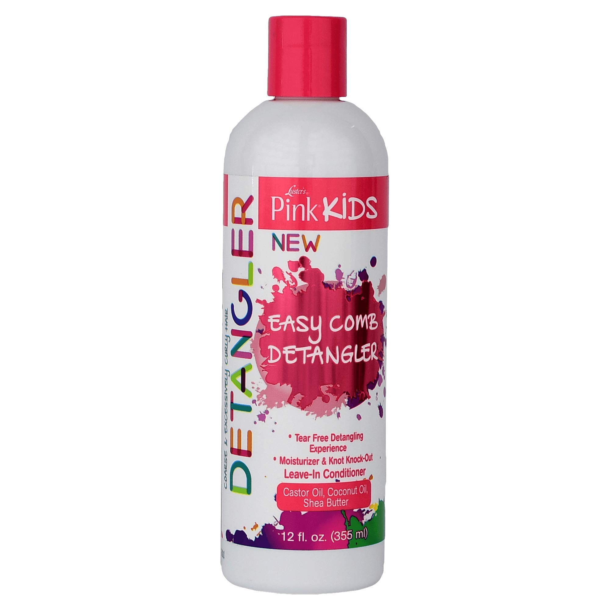 Luster's Pink Kids Easy Comb Detangler Made With Castor Oil Coconut Oil and